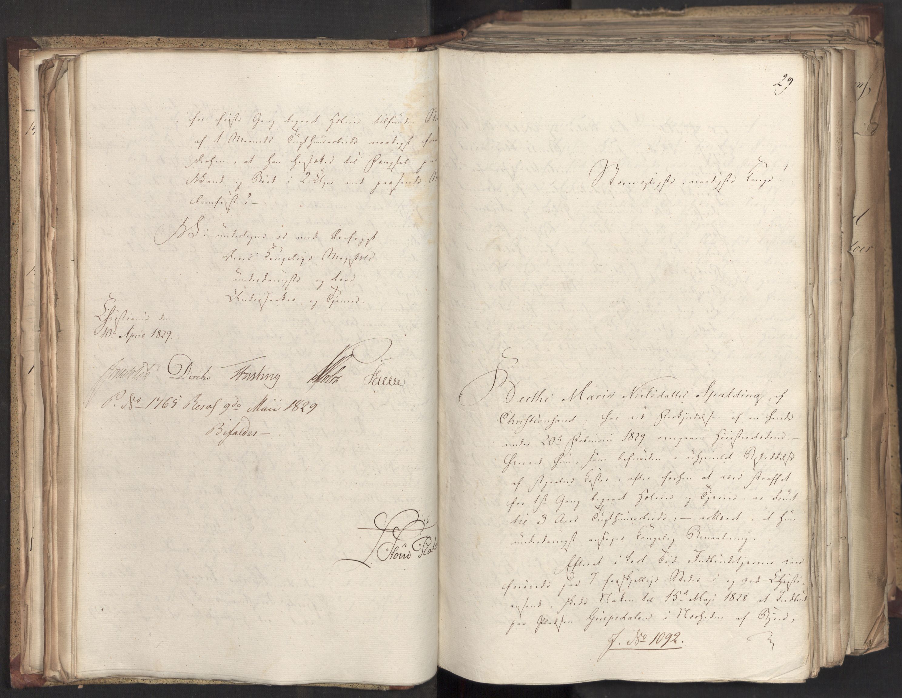 Statsrådsavdelingen i Stockholm, AV/RA-S-1003/D/Da/L0059: Regjeringsinnstillinger nr. 1074-1275, 1829, s. 66