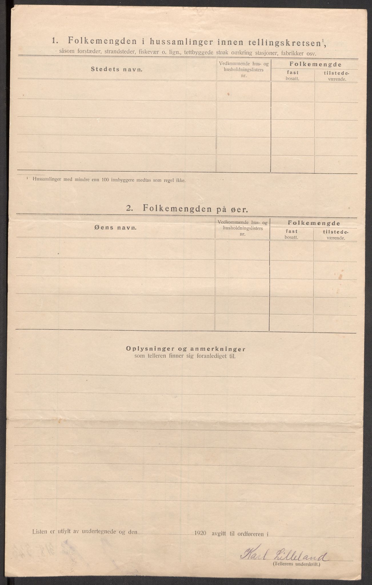 SAST, Folketelling 1920 for 1124 Håland herred, 1920, s. 26