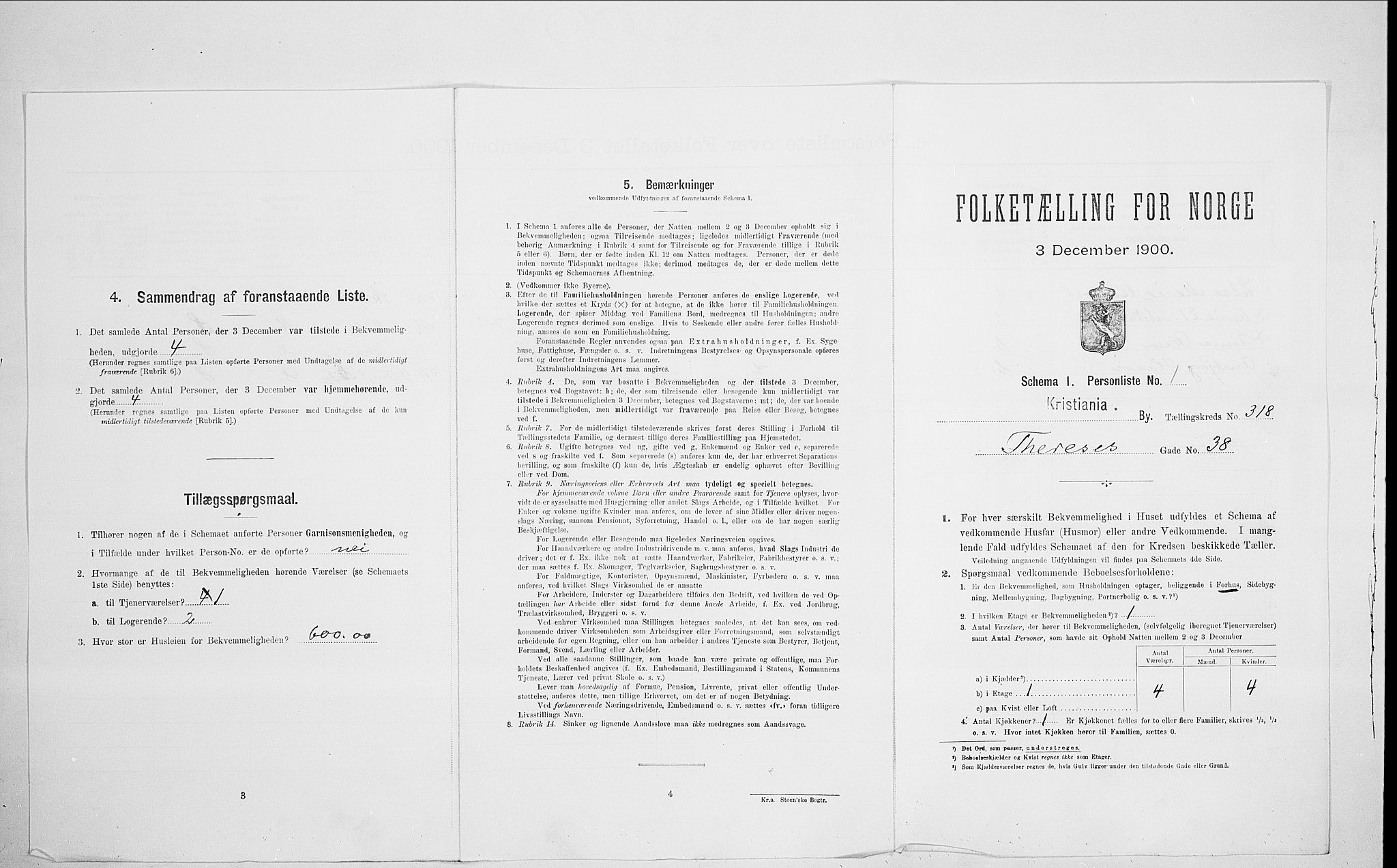 SAO, Folketelling 1900 for 0301 Kristiania kjøpstad, 1900, s. 97205