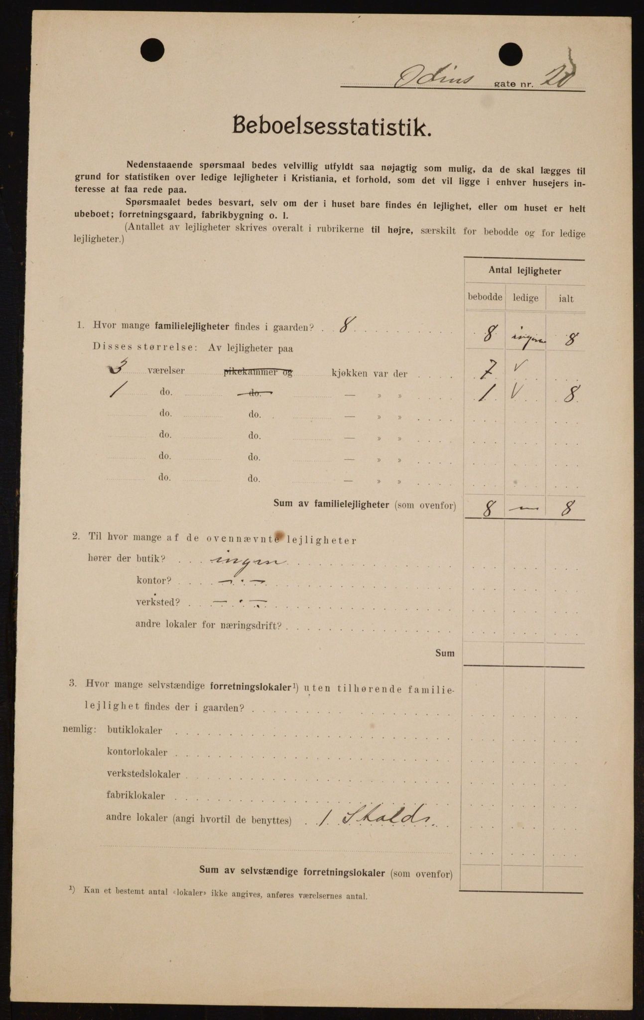 OBA, Kommunal folketelling 1.2.1909 for Kristiania kjøpstad, 1909, s. 67892