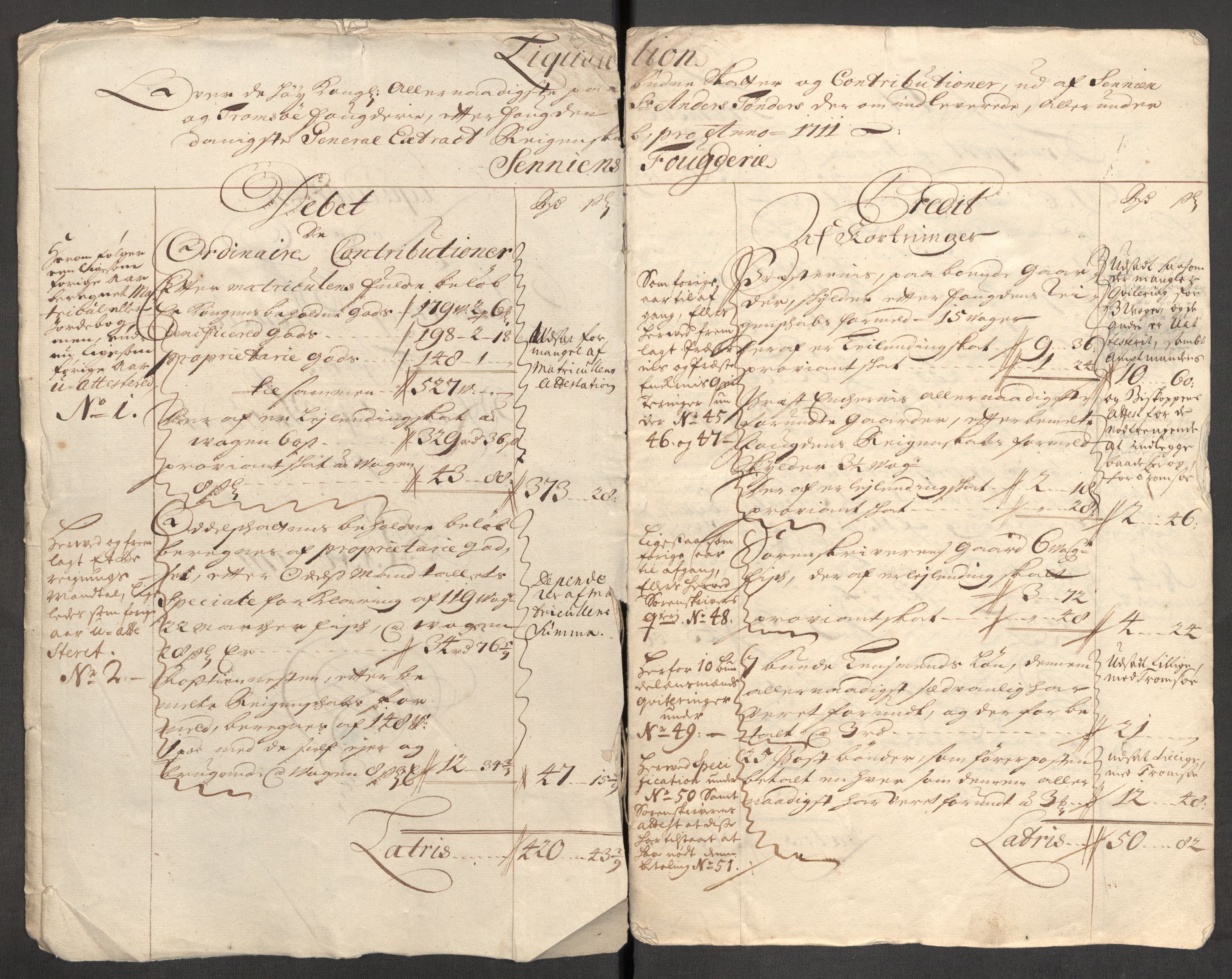 Rentekammeret inntil 1814, Reviderte regnskaper, Fogderegnskap, AV/RA-EA-4092/R68/L4758: Fogderegnskap Senja og Troms, 1711-1712, s. 8