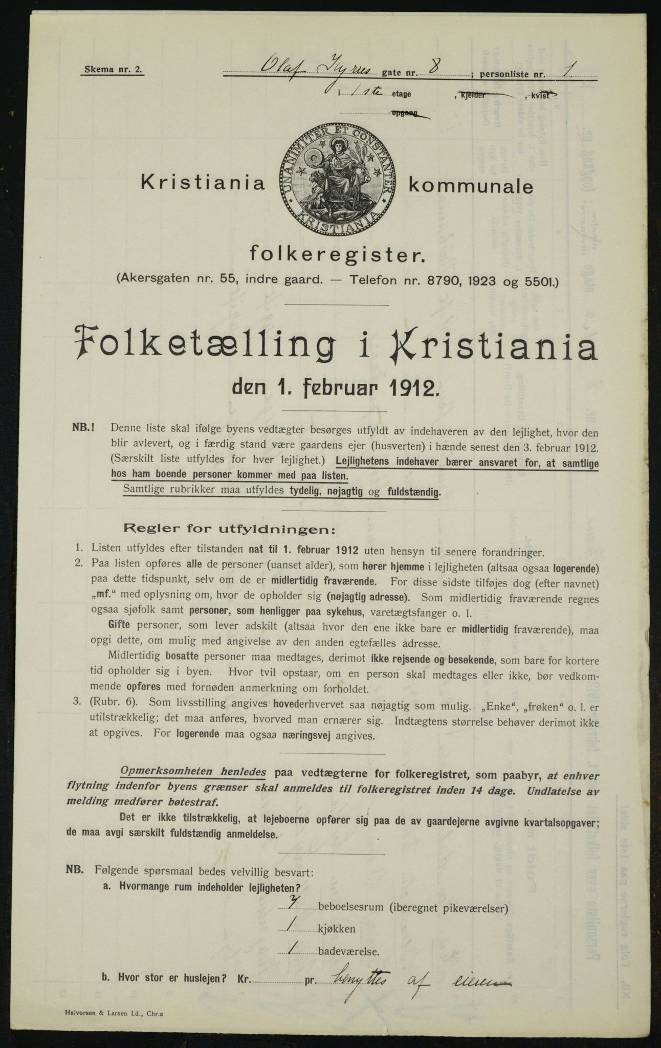 OBA, Kommunal folketelling 1.2.1912 for Kristiania, 1912, s. 75980