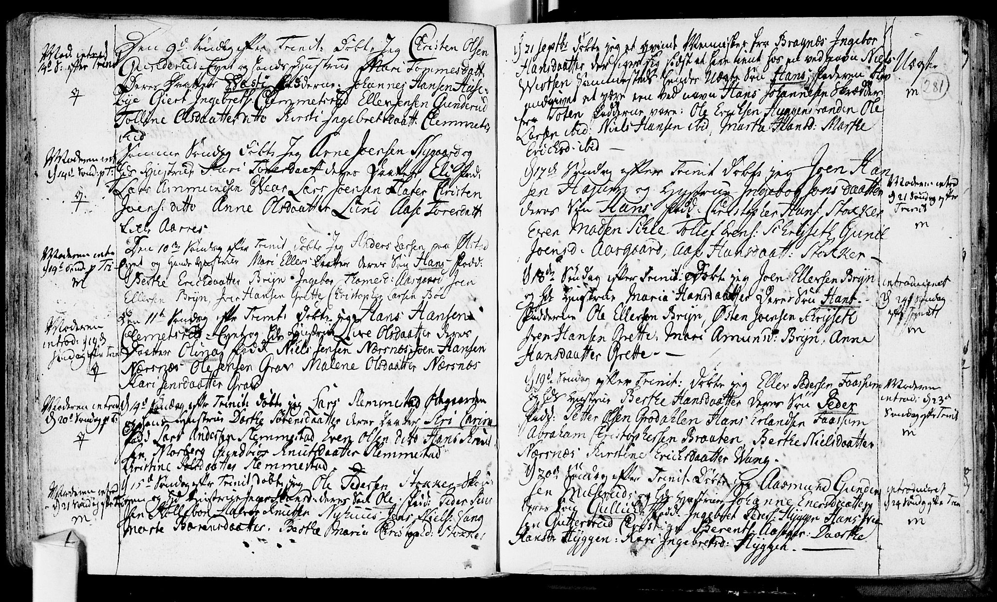 Røyken kirkebøker, AV/SAKO-A-241/F/Fa/L0002: Ministerialbok nr. 2, 1731-1782, s. 281