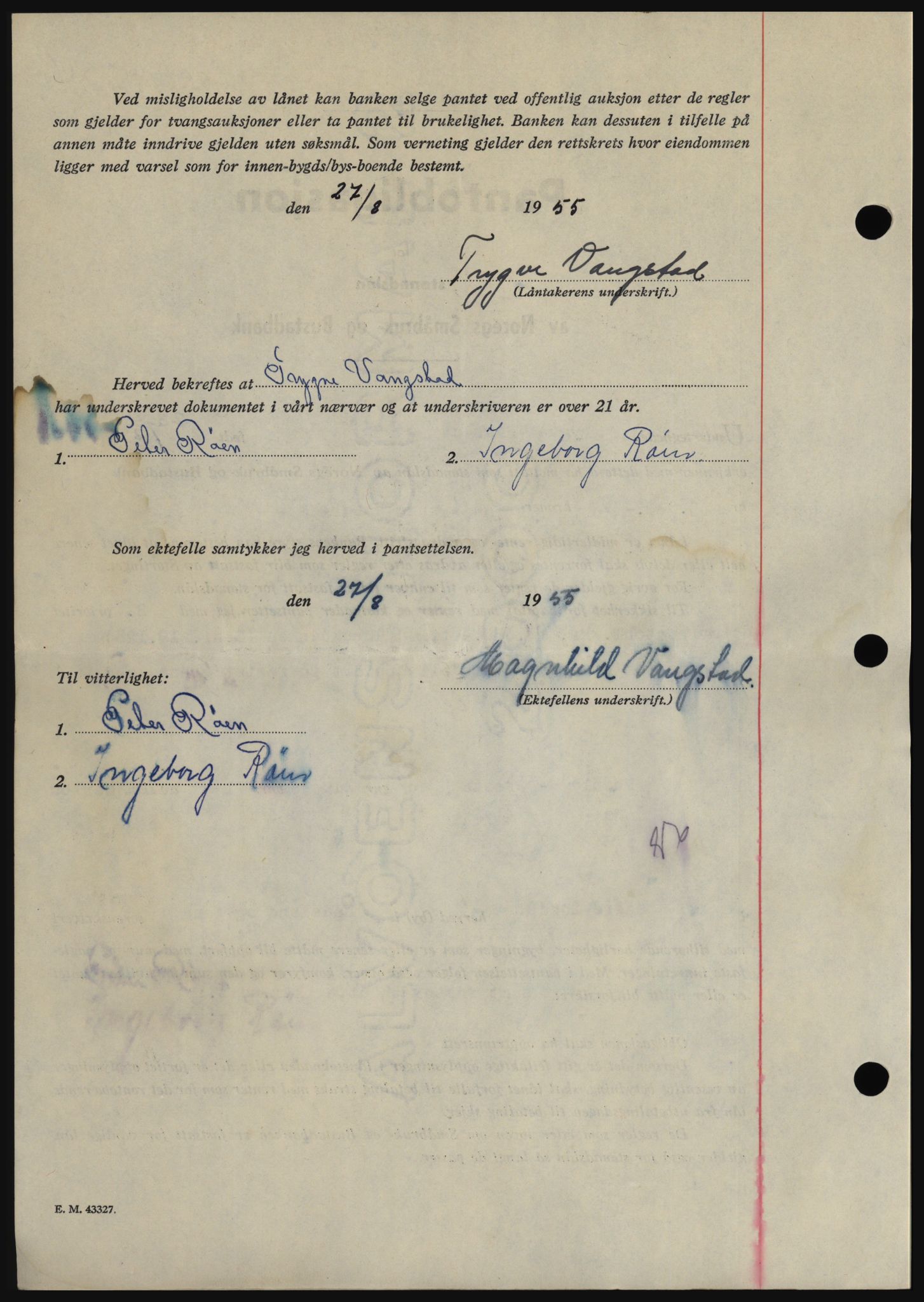 Hadeland og Land tingrett, AV/SAH-TING-010/H/Hb/Hbc/L0032: Pantebok nr. B32, 1955-1955, Dagboknr: 2659/1955