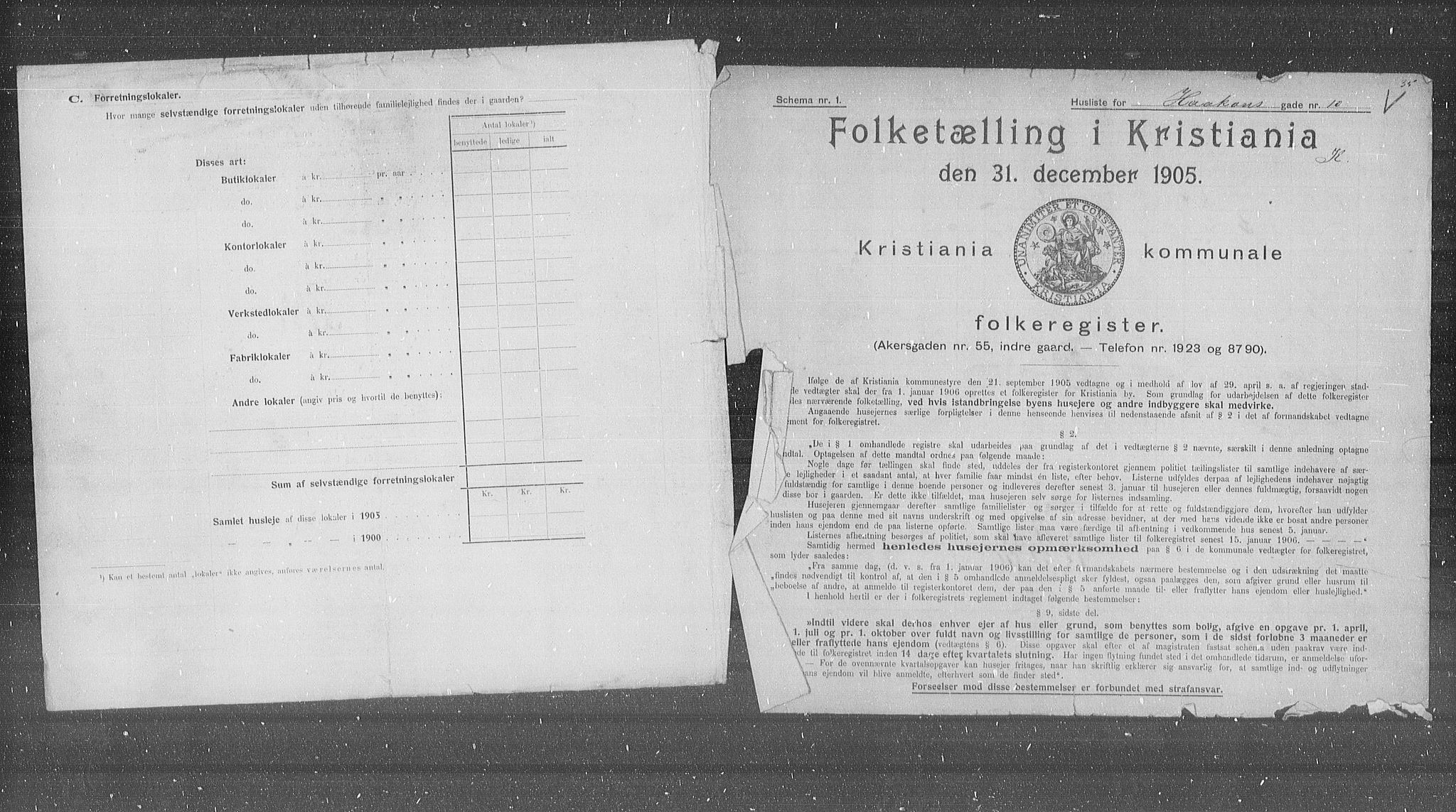 OBA, Kommunal folketelling 31.12.1905 for Kristiania kjøpstad, 1905, s. 22527