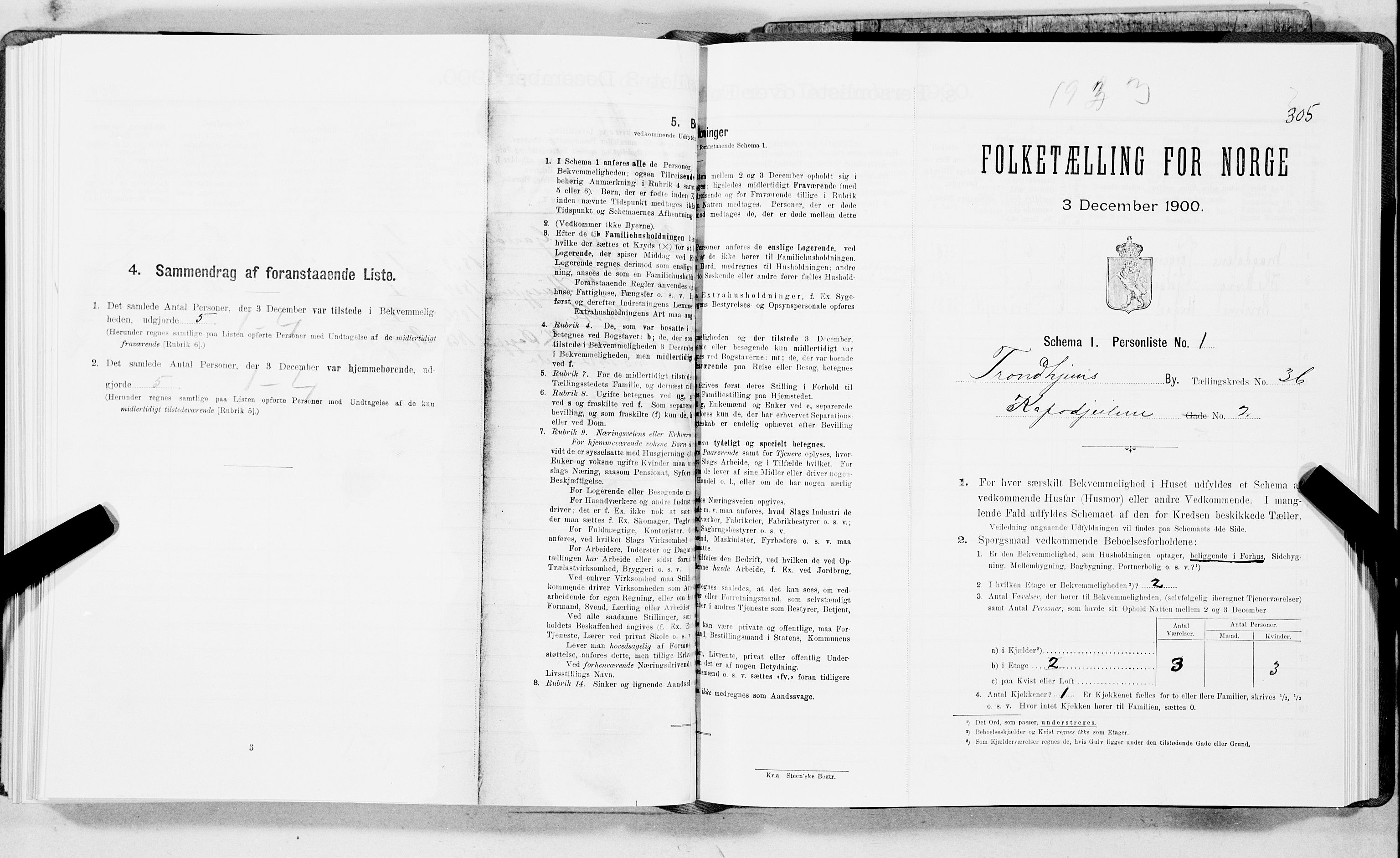 SAT, Folketelling 1900 for 1601 Trondheim kjøpstad, 1900, s. 6072