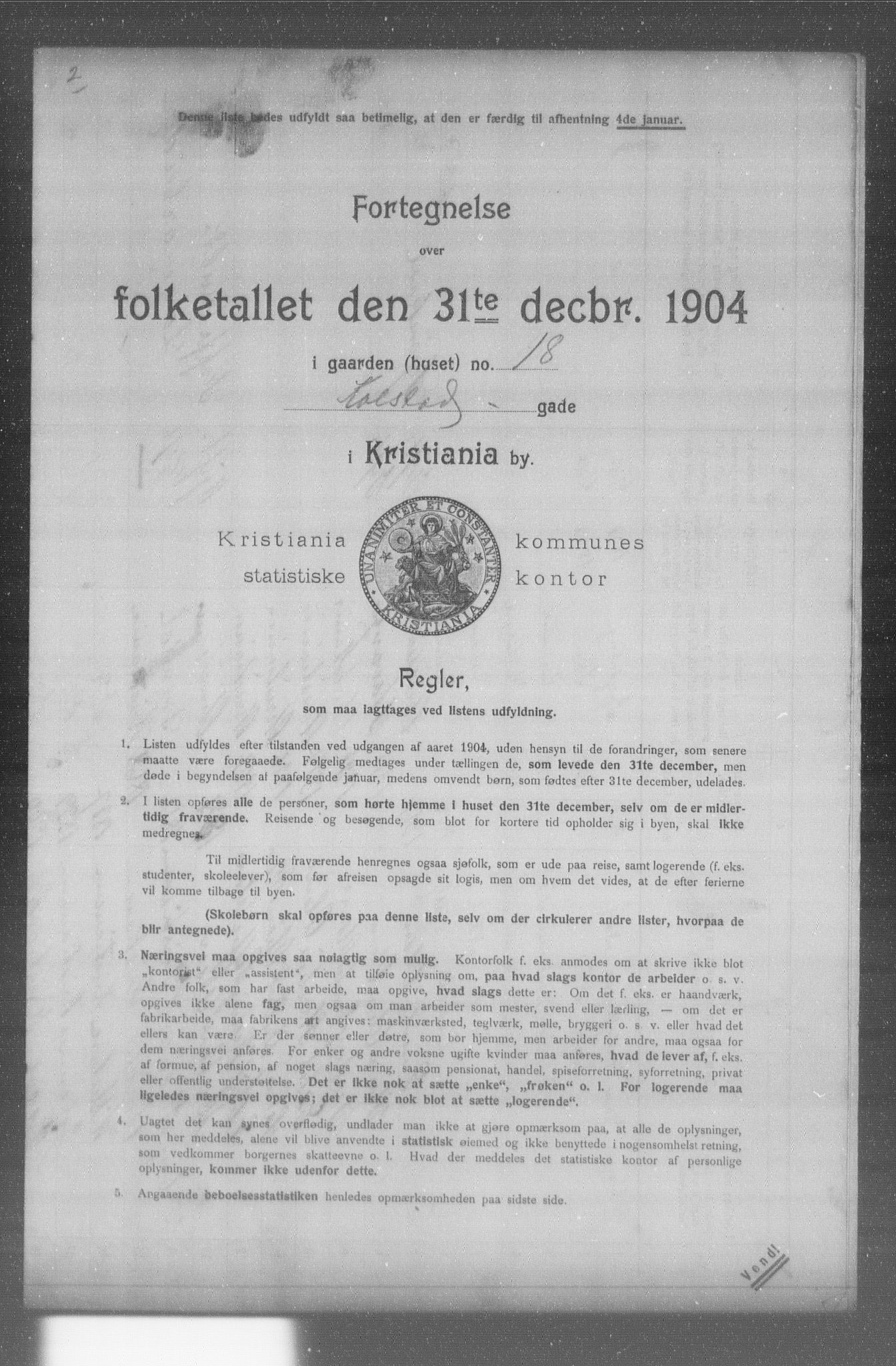 OBA, Kommunal folketelling 31.12.1904 for Kristiania kjøpstad, 1904, s. 10040