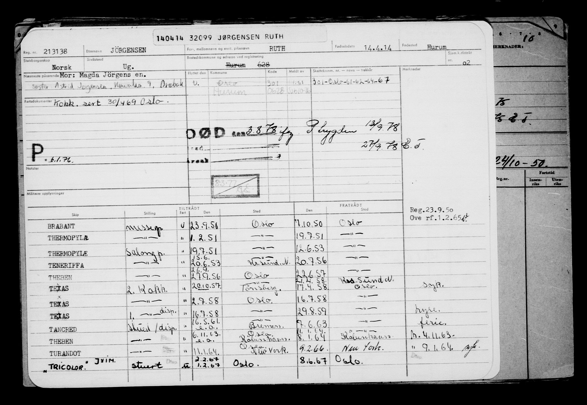 Direktoratet for sjømenn, AV/RA-S-3545/G/Gb/L0120: Hovedkort, 1914, s. 47