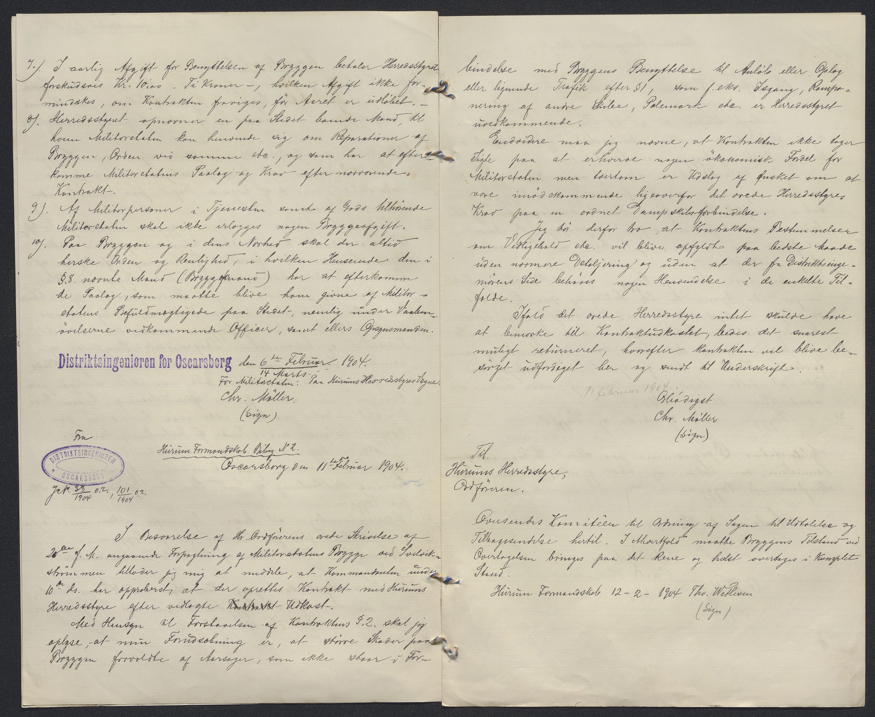 Forsvaret, Oscarsborg festning ingeniørdetasjementet/distriktsingeniøren, AV/RA-RAFA-1865/D/Da/L0154/0008: -- / Bryggeprosjektet samt moloanlegg i Dramstad, 1899-1912, s. 10