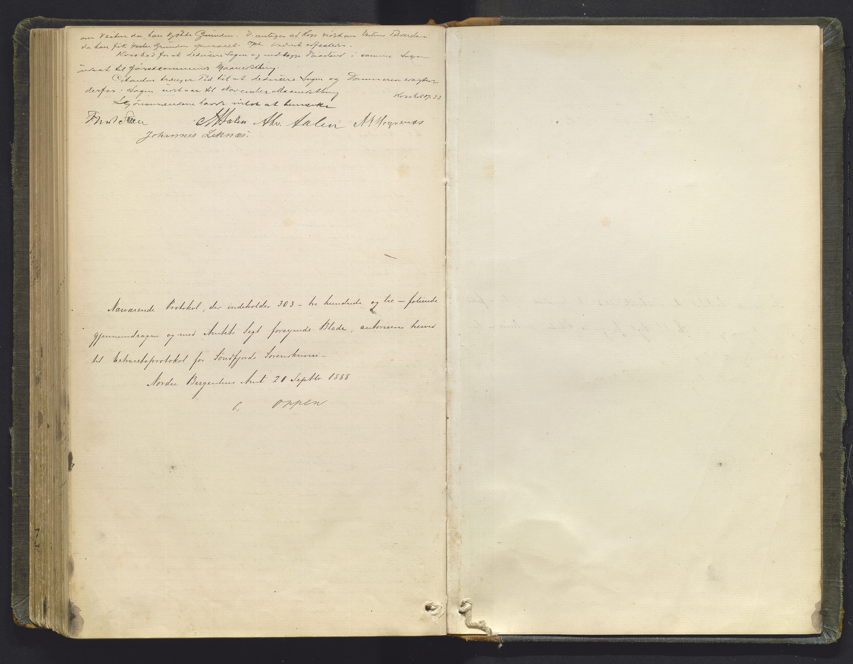 Sunnfjord tingrett, AV/SAB-A-3201/1/F/Fb/Fba/L0053: Ekstrarettsprotokoll, 1888-1897, s. 303b