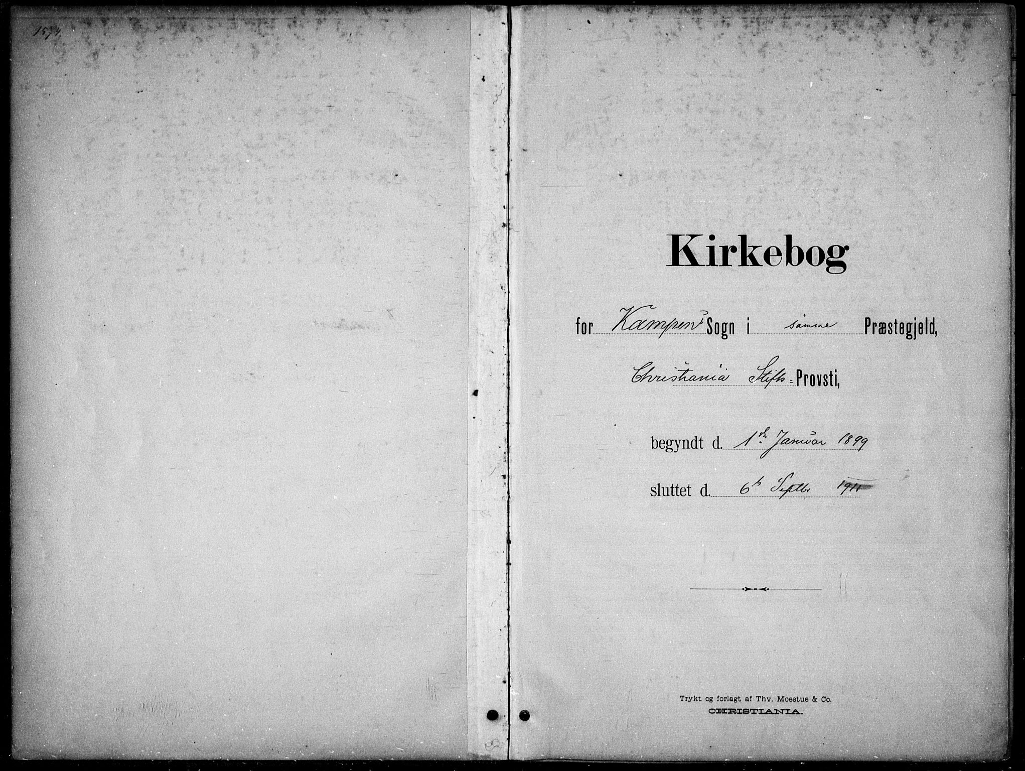 Kampen prestekontor Kirkebøker, SAO/A-10853/F/Fa/L0009: Ministerialbok nr. I 9, 1899-1911