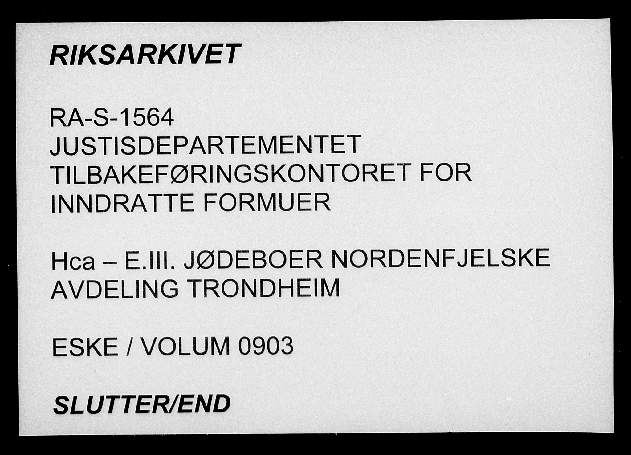 Justisdepartementet, Tilbakeføringskontoret for inndratte formuer, AV/RA-S-1564/H/Hc/Hca/L0903: --, 1945-1947, s. 677