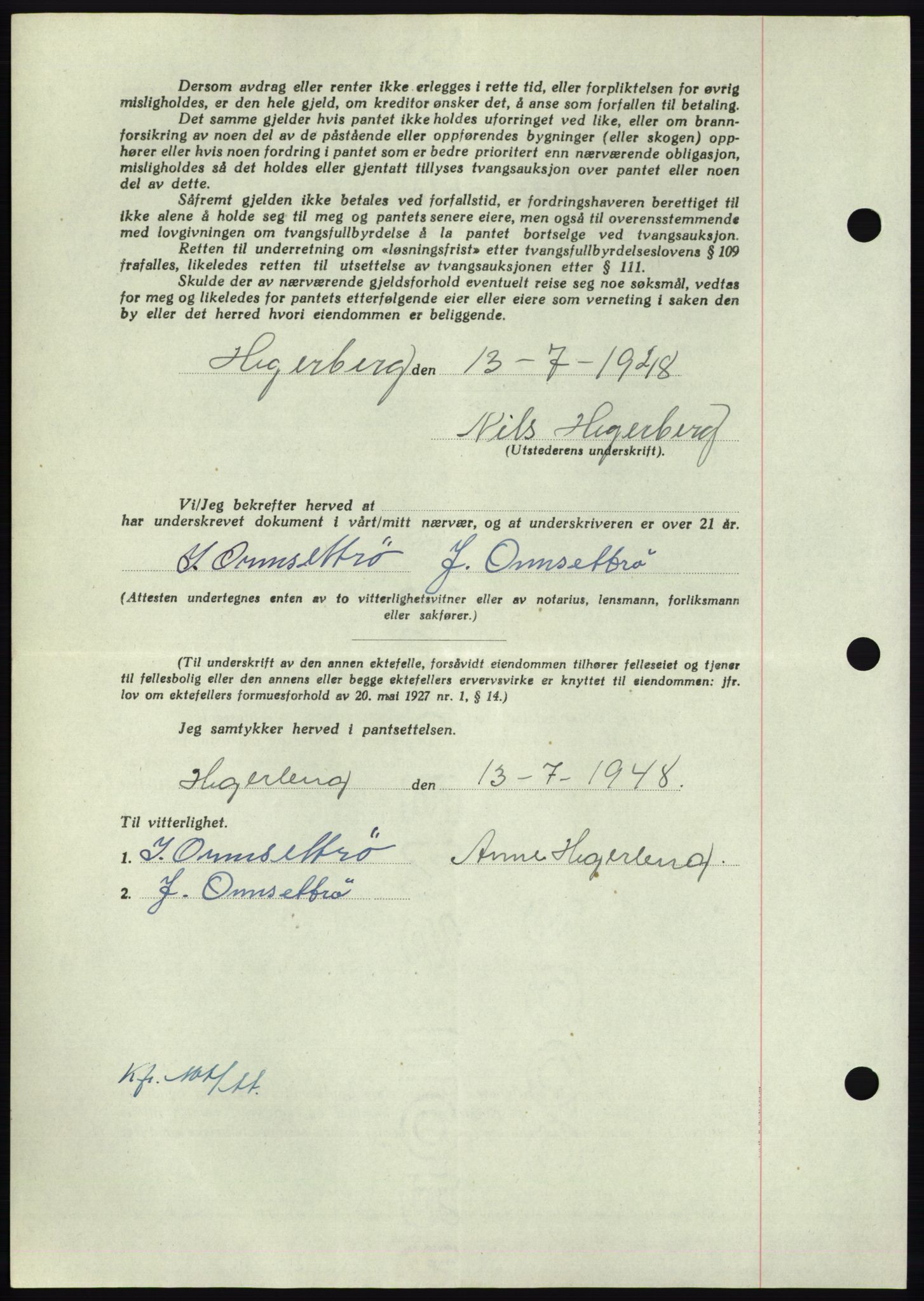 Nordmøre sorenskriveri, AV/SAT-A-4132/1/2/2Ca: Pantebok nr. B99, 1948-1948, Dagboknr: 2087/1948