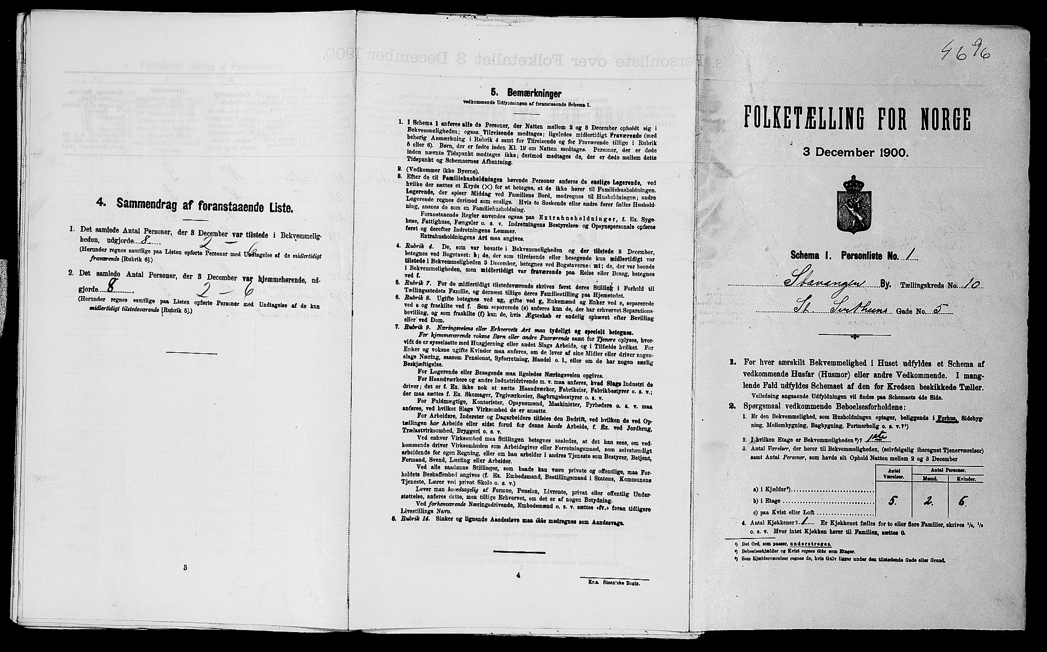 SAST, Folketelling 1900 for 1103 Stavanger kjøpstad, 1900, s. 4695