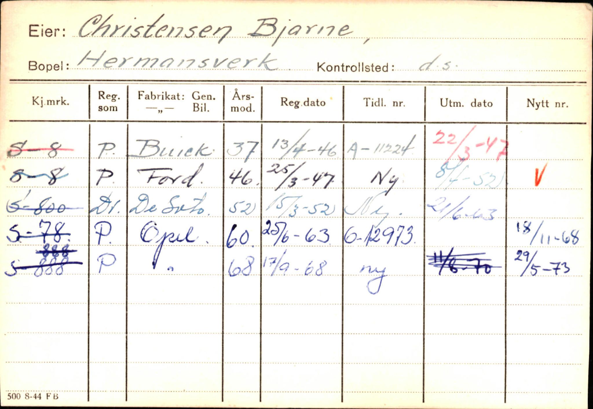 Statens vegvesen, Sogn og Fjordane vegkontor, SAB/A-5301/4/F/L0126: Eigarregister Fjaler M-Å. Leikanger A-Å, 1945-1975, s. 970