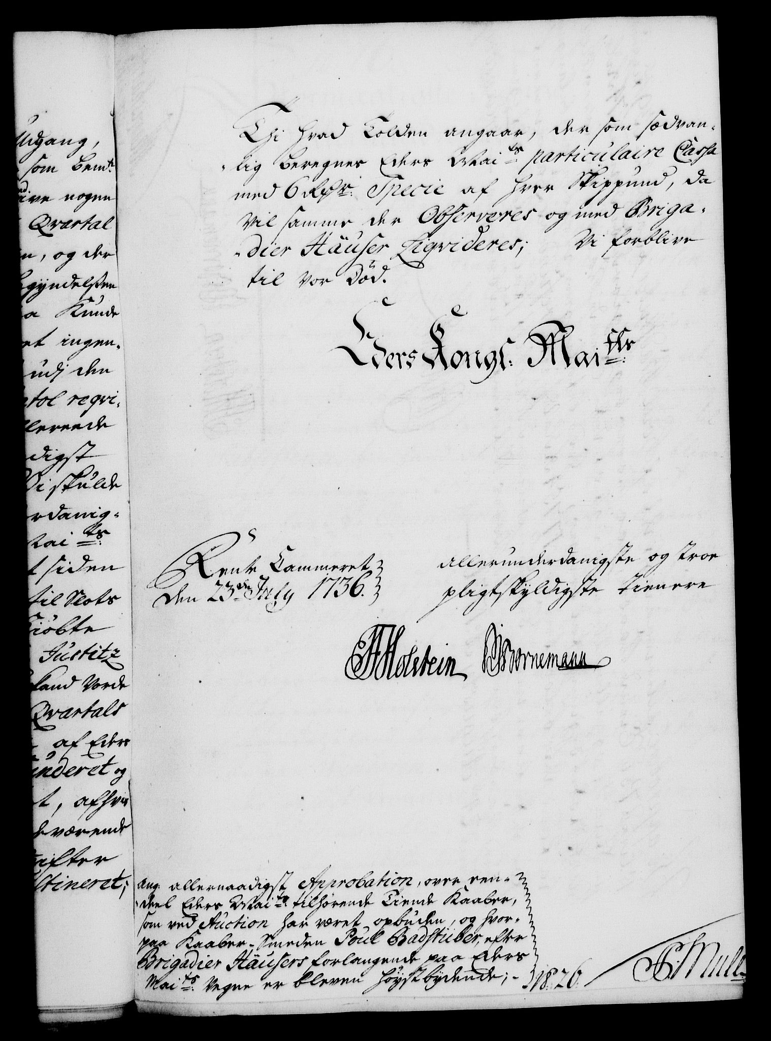 Rentekammeret, Kammerkanselliet, RA/EA-3111/G/Gf/Gfa/L0019: Norsk relasjons- og resolusjonsprotokoll (merket RK 52.19), 1736, s. 307