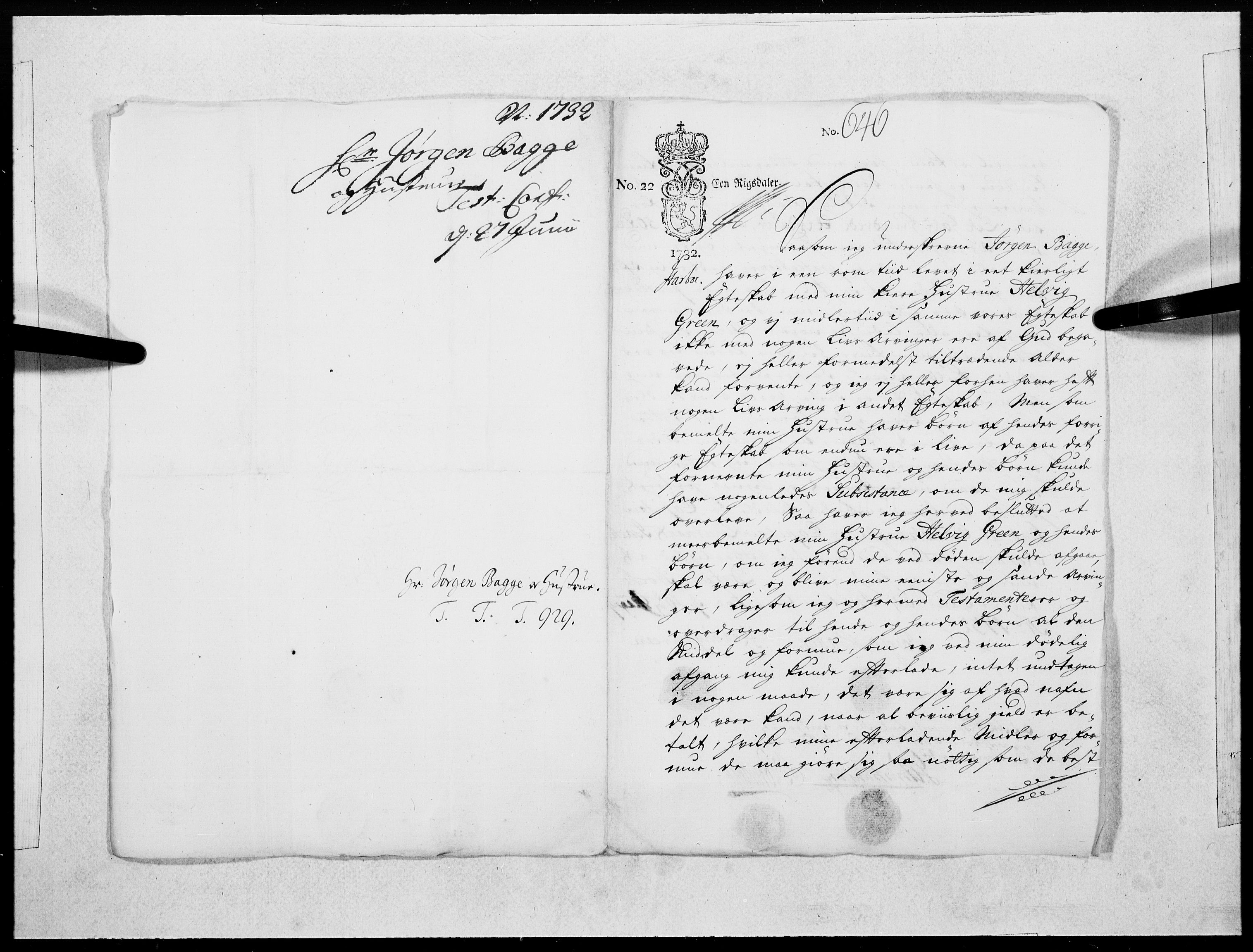 Danske Kanselli 1572-1799, AV/RA-EA-3023/F/Fc/Fcc/Fcca/L0112: Norske innlegg 1572-1799, 1732, s. 72