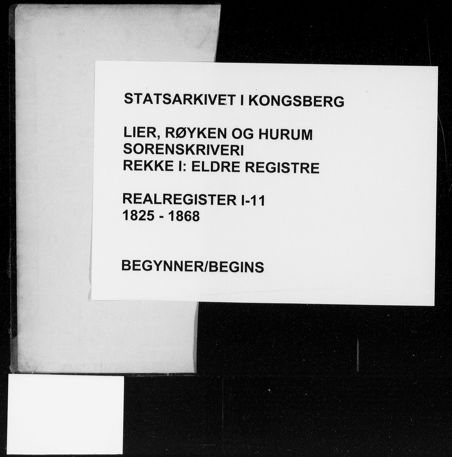 Lier, Røyken og Hurum sorenskriveri, SAKO/A-89/G/Gb/Gba/L0011: Panteregister nr. I 11, 1825-1868