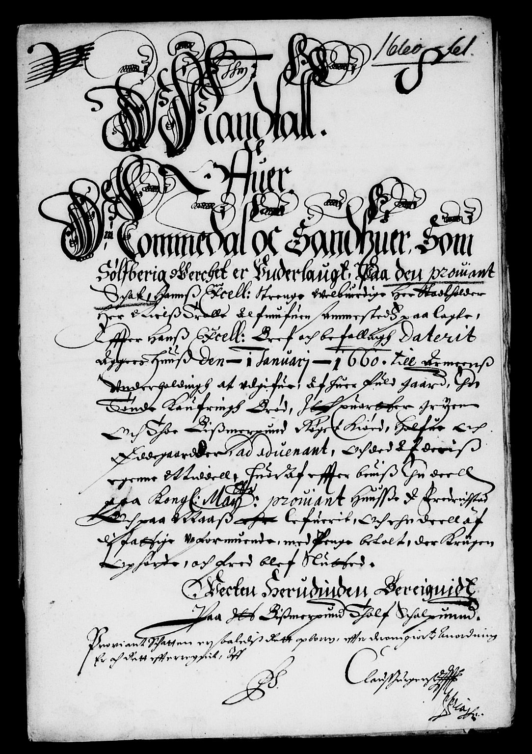 Rentekammeret inntil 1814, Reviderte regnskaper, Lensregnskaper, AV/RA-EA-5023/R/Rb/Rbn/L0005: Numedal og Sandsvær len, 1656-1661