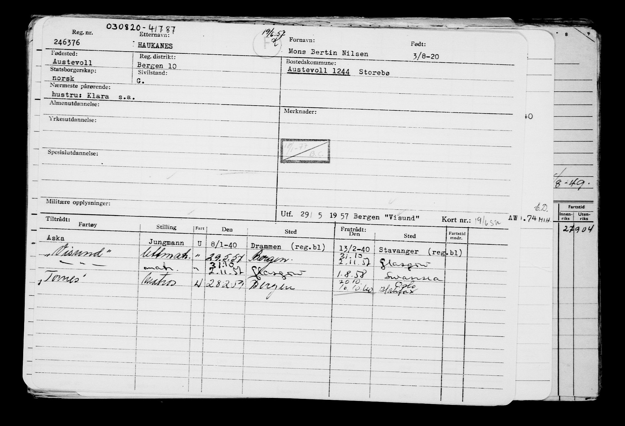 Direktoratet for sjømenn, AV/RA-S-3545/G/Gb/L0184: Hovedkort, 1920, s. 54