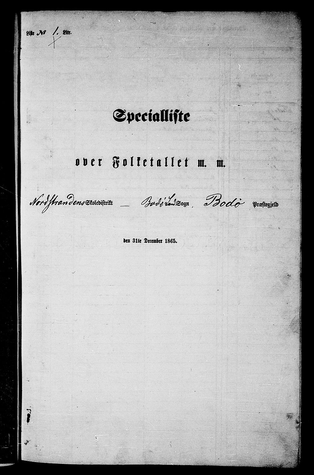 RA, Folketelling 1865 for 1843L Bodø prestegjeld, Bodø landsokn, 1865, s. 11