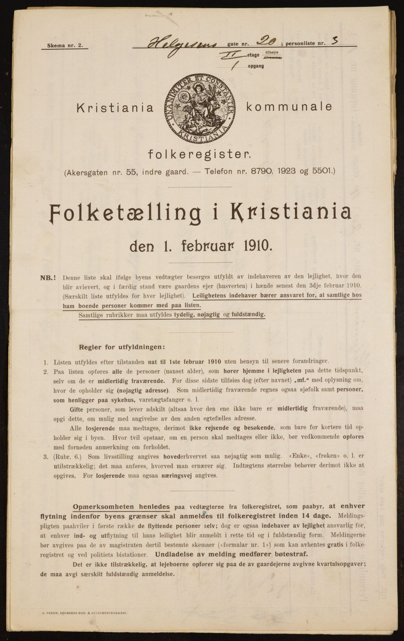 OBA, Kommunal folketelling 1.2.1910 for Kristiania, 1910, s. 36661