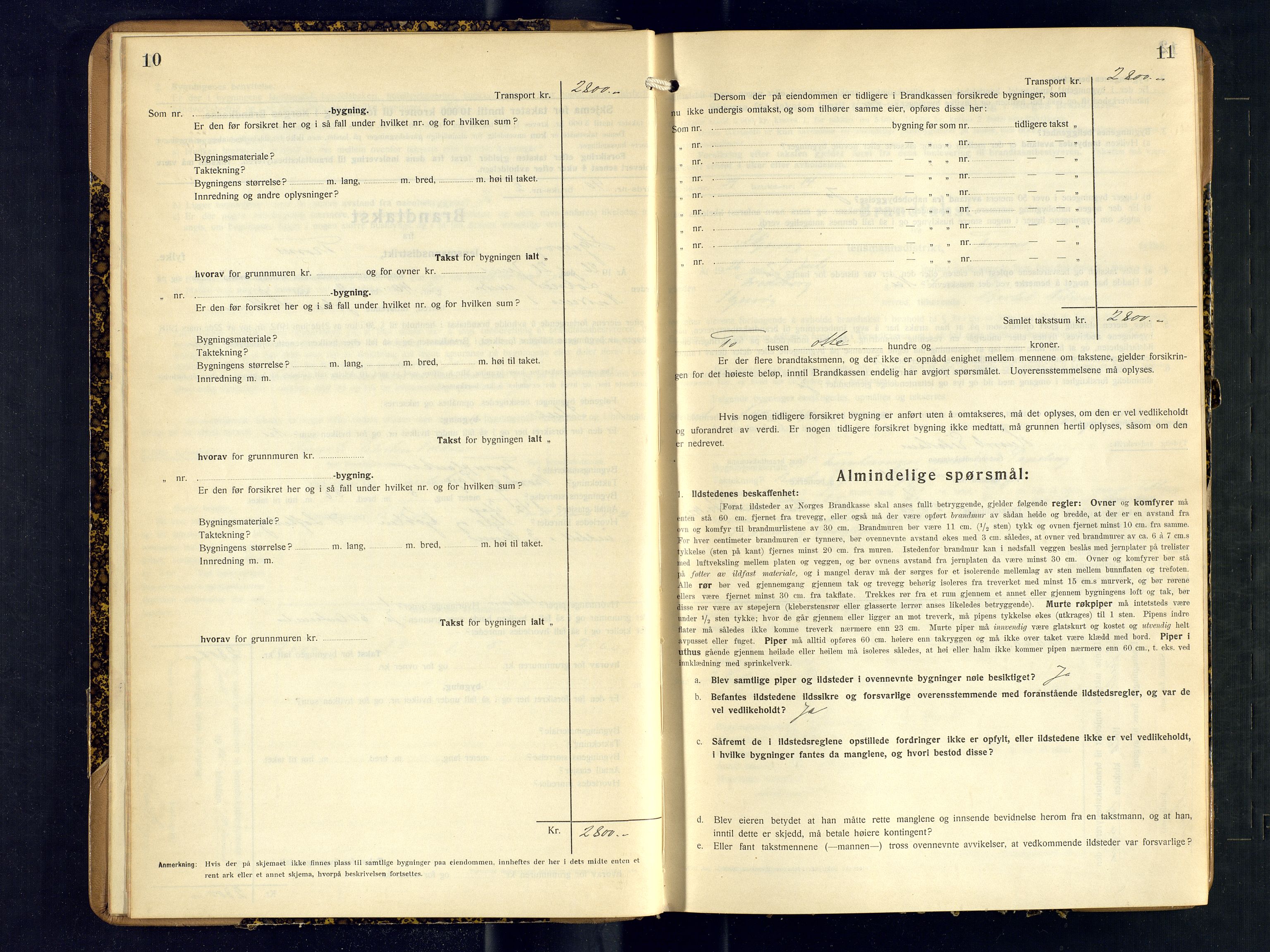 Skjervøy lensmannskontor, AV/SATØ-SATØ-63/F/Fu/Fub/L0260: Branntakstprotokoll (S), 1926-1927, s. 10-11
