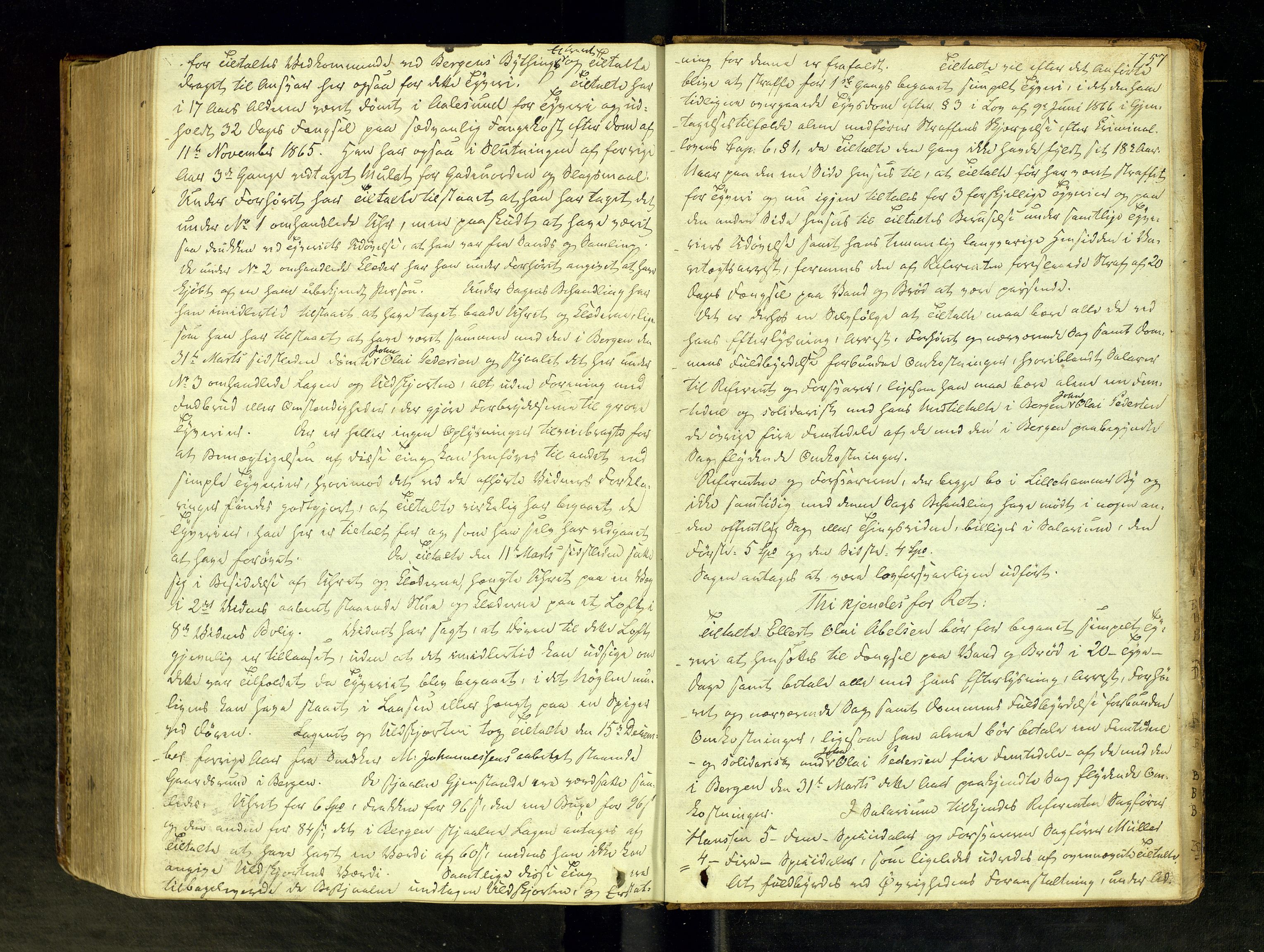 Lillehammer byfogd og byskriver, AV/SAH-TING-040/G/Gc/Gca/L0001: Ekstrarettsprotokoll, 1843-1869, s. 756-757