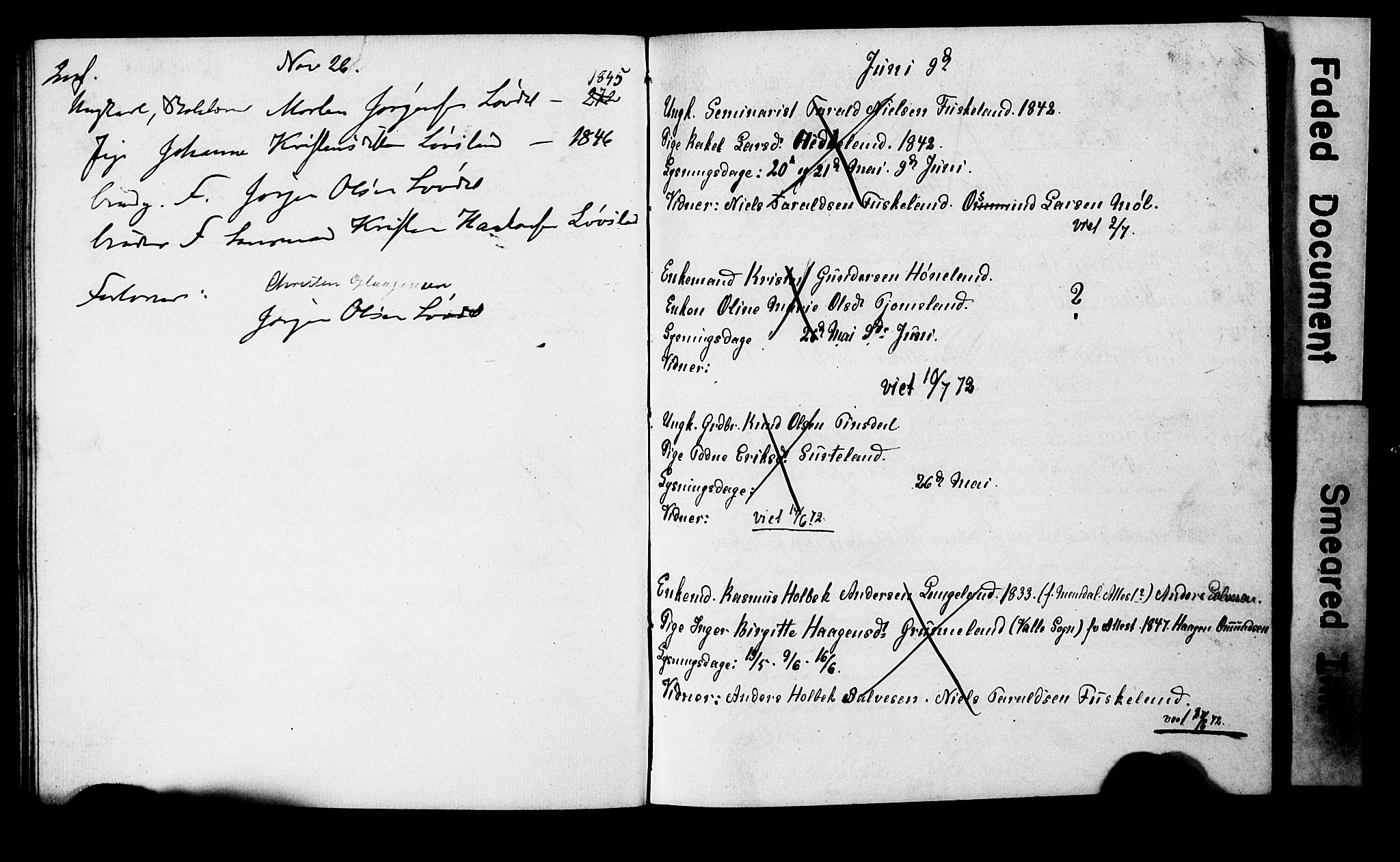 Holum sokneprestkontor, AV/SAK-1111-0022/F/Fe/L0002: Lysningsprotokoll nr. II 5 2, 1858-1875, s. 73