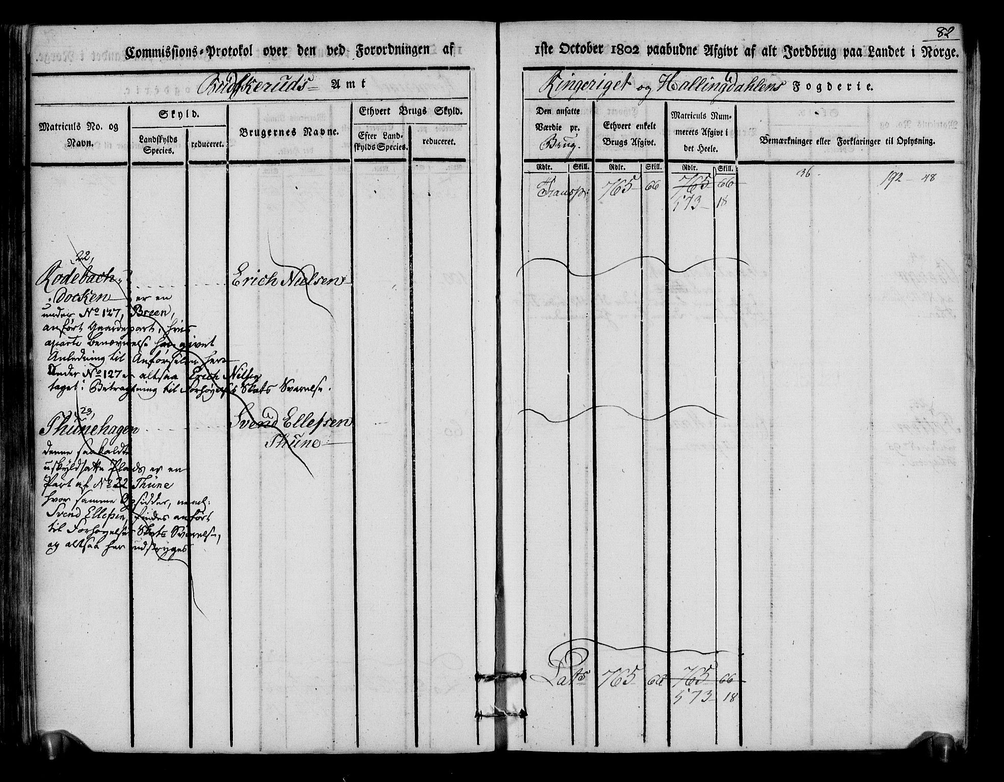 Rentekammeret inntil 1814, Realistisk ordnet avdeling, AV/RA-EA-4070/N/Ne/Nea/L0048: Ringerike og Hallingdal fogderi. Kommisjonsprotokoll for Ål prestegjeld, 1803, s. 86