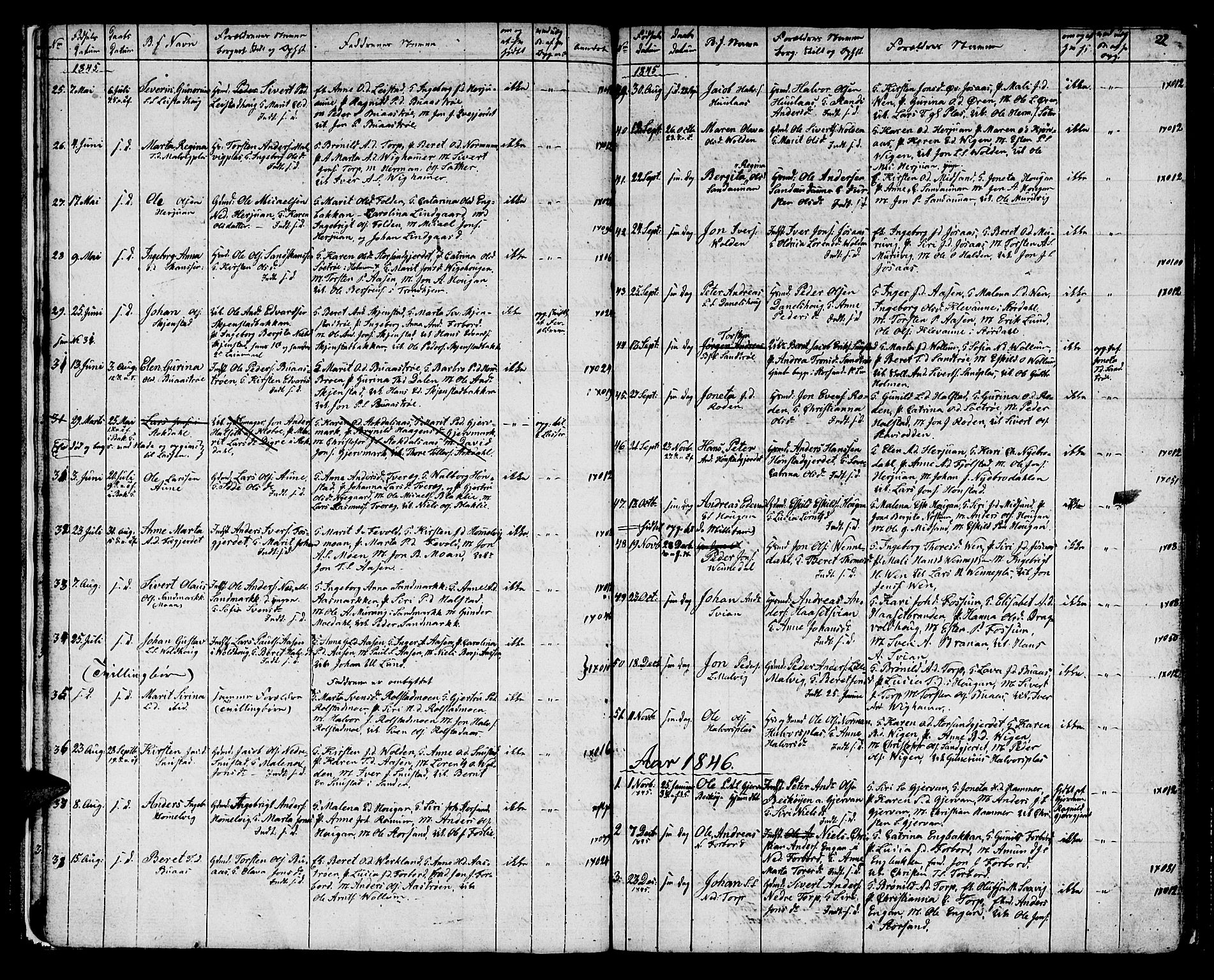 Ministerialprotokoller, klokkerbøker og fødselsregistre - Sør-Trøndelag, AV/SAT-A-1456/616/L0421: Klokkerbok nr. 616C04, 1834-1850, s. 22