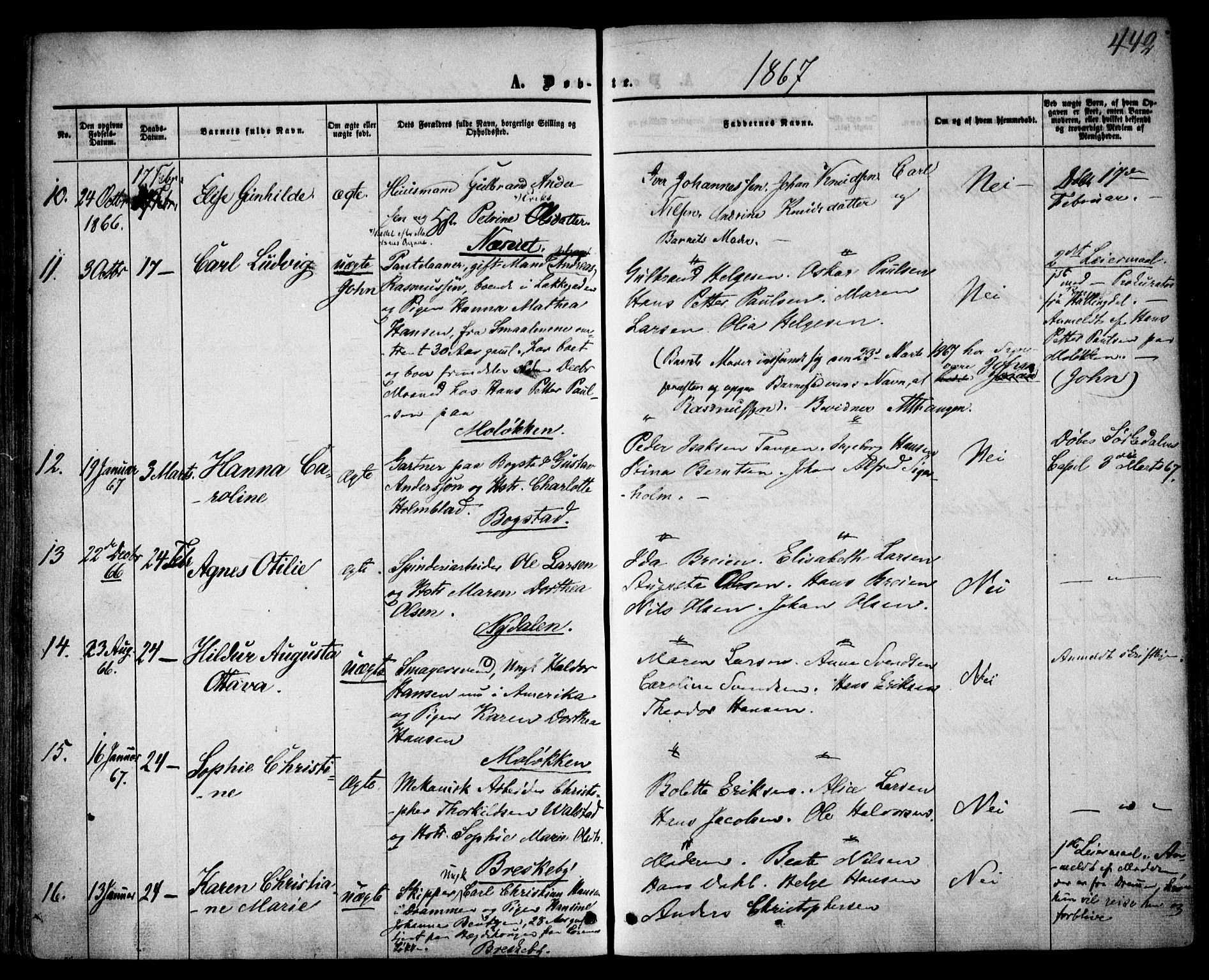 Vestre Aker prestekontor Kirkebøker, AV/SAO-A-10025/F/Fa/L0003: Ministerialbok nr. 3, 1857-1868, s. 442
