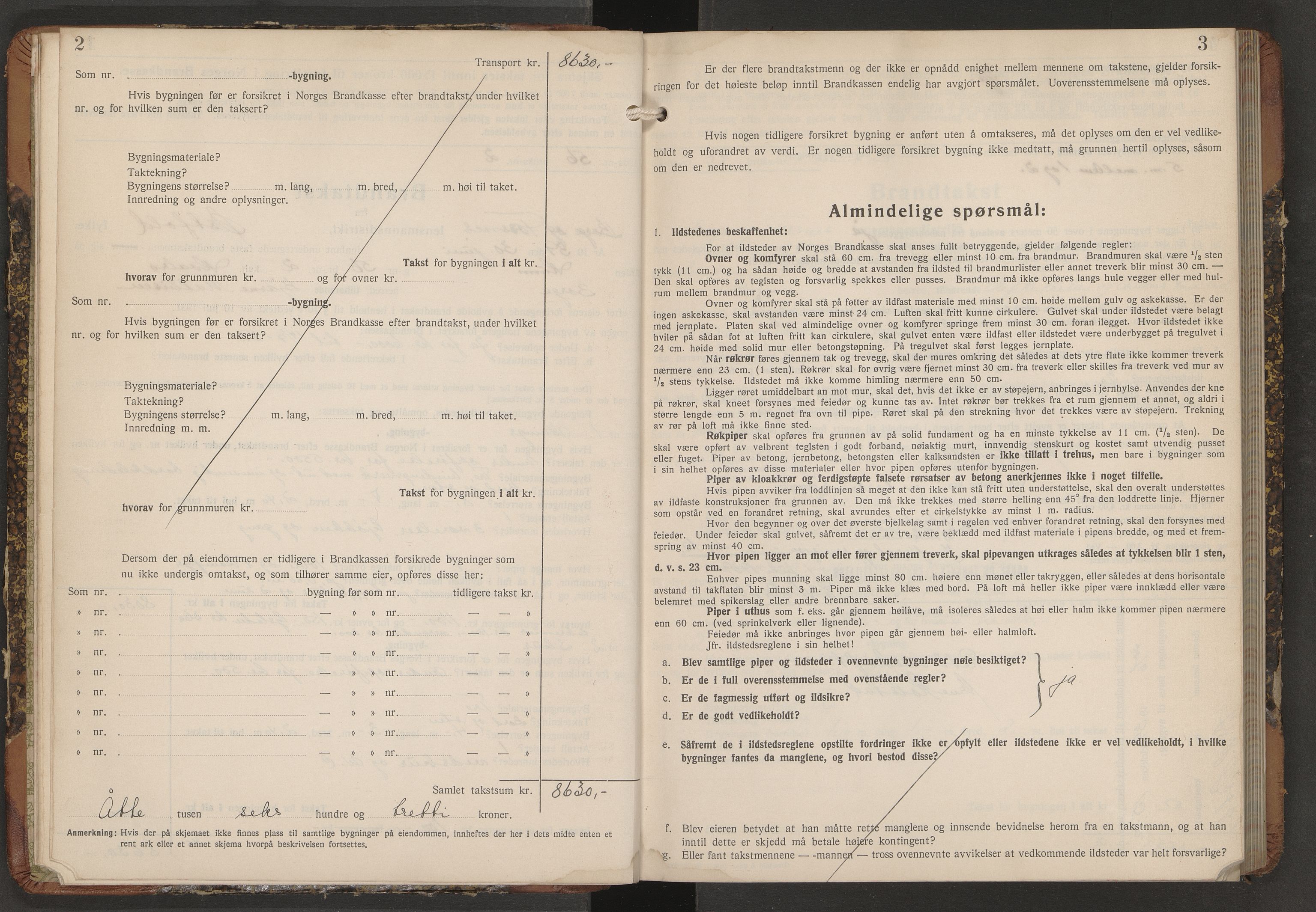 Norges brannkasse, branntakster Borge, AV/SAO-A-11360/F/Fb/L0005: Branntakstprotokoll, 1939-1953