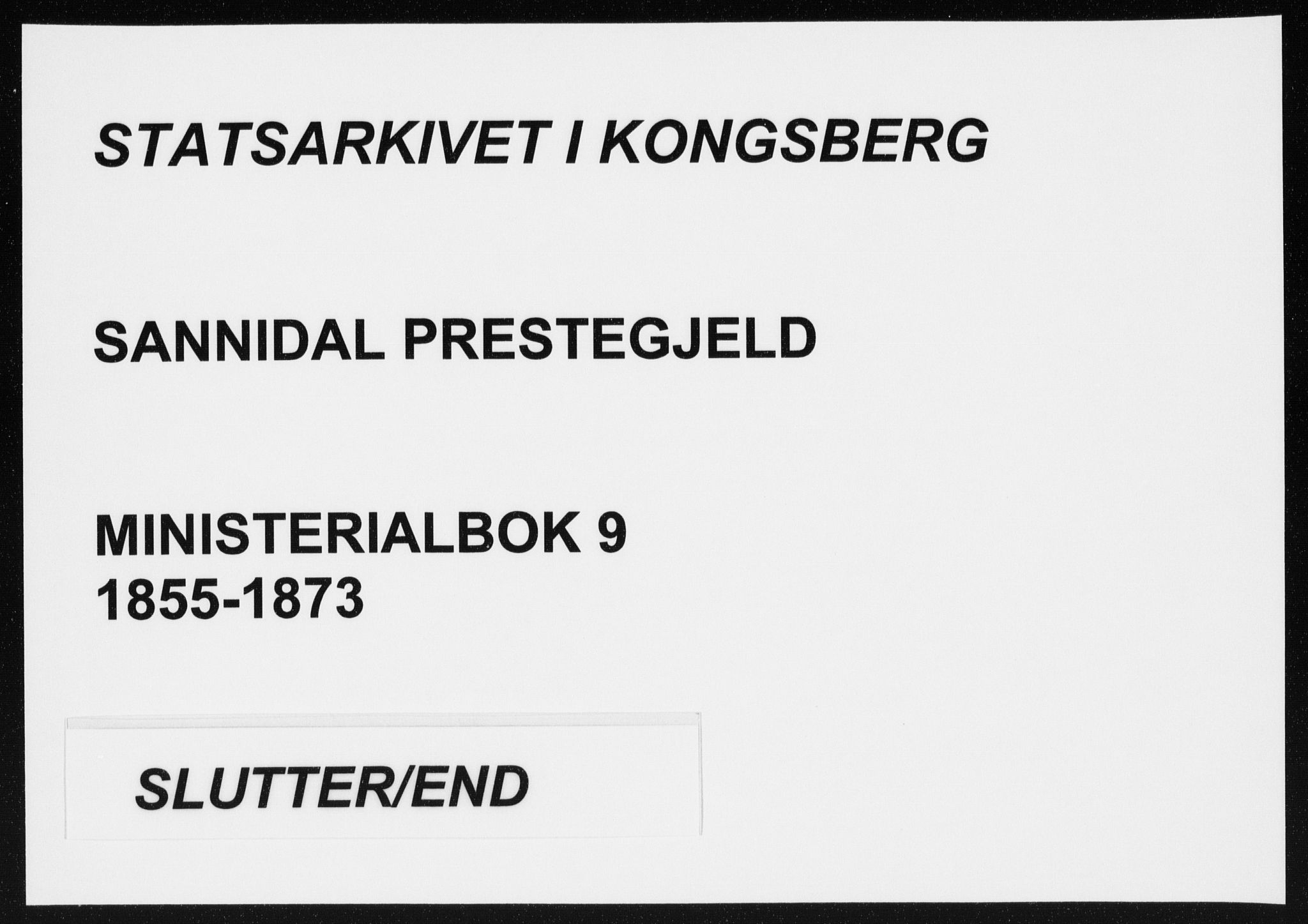 Sannidal kirkebøker, AV/SAKO-A-296/F/Fa/L0009: Ministerialbok nr. 9, 1855-1873