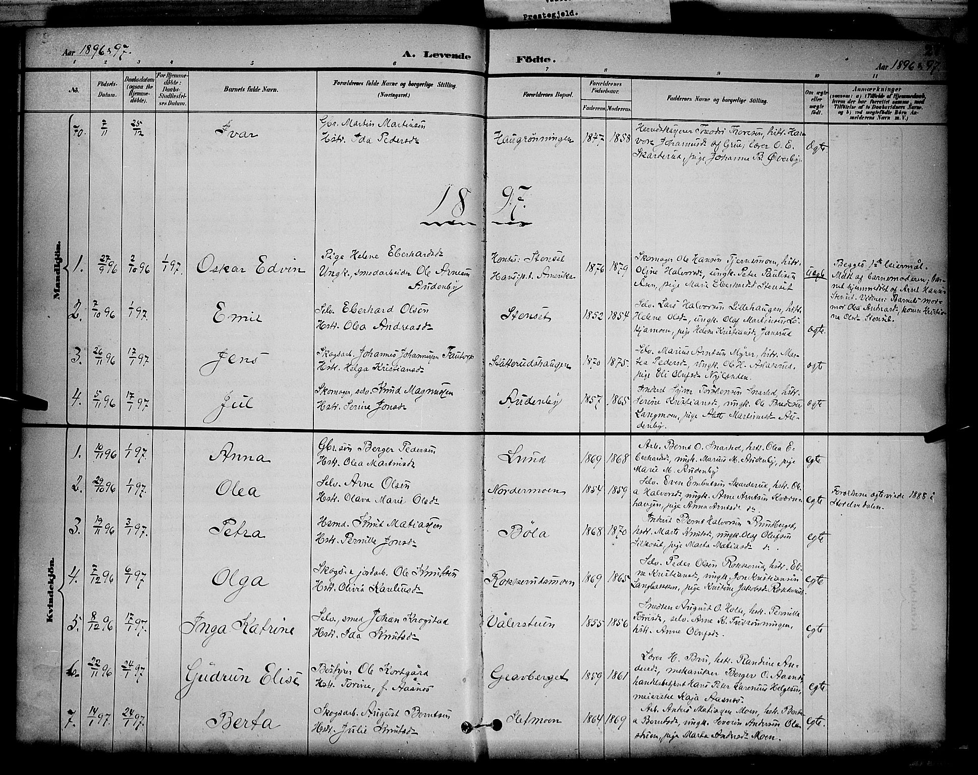 Våler prestekontor, Hedmark, AV/SAH-PREST-040/H/Ha/Hab/L0001: Klokkerbok nr. 1, 1894-1904, s. 27