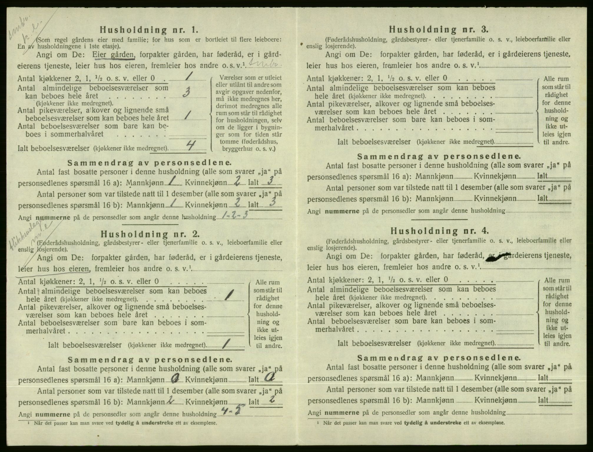 SAB, Folketelling 1920 for 1235 Voss herred, 1920, s. 1054