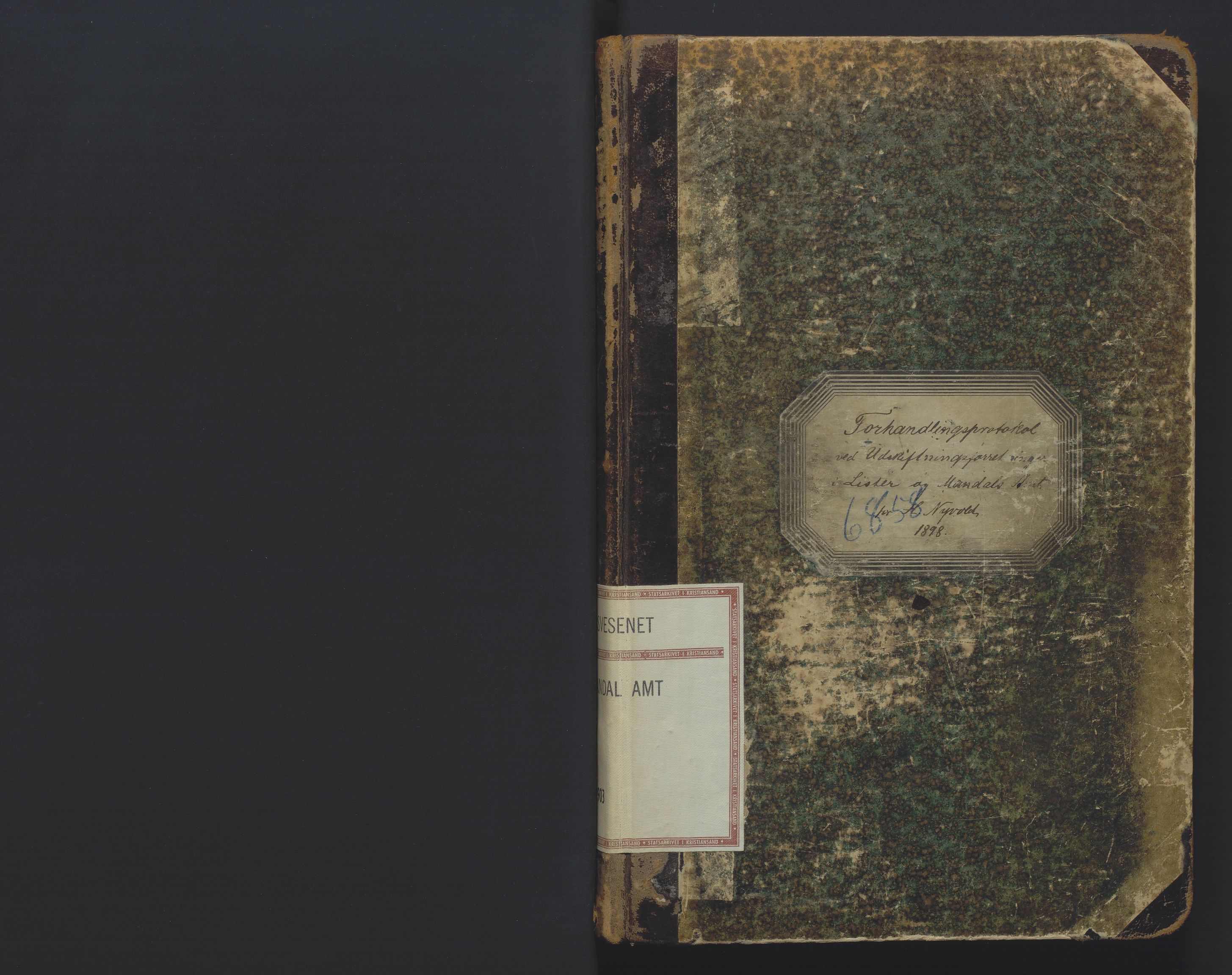 Utskiftningsformannen i Lister og Mandal amt, AV/SAK-1541-0003/F/Fa/Faa/L0022: Utskiftningsprotokoll med register nr 22, 1898-1903