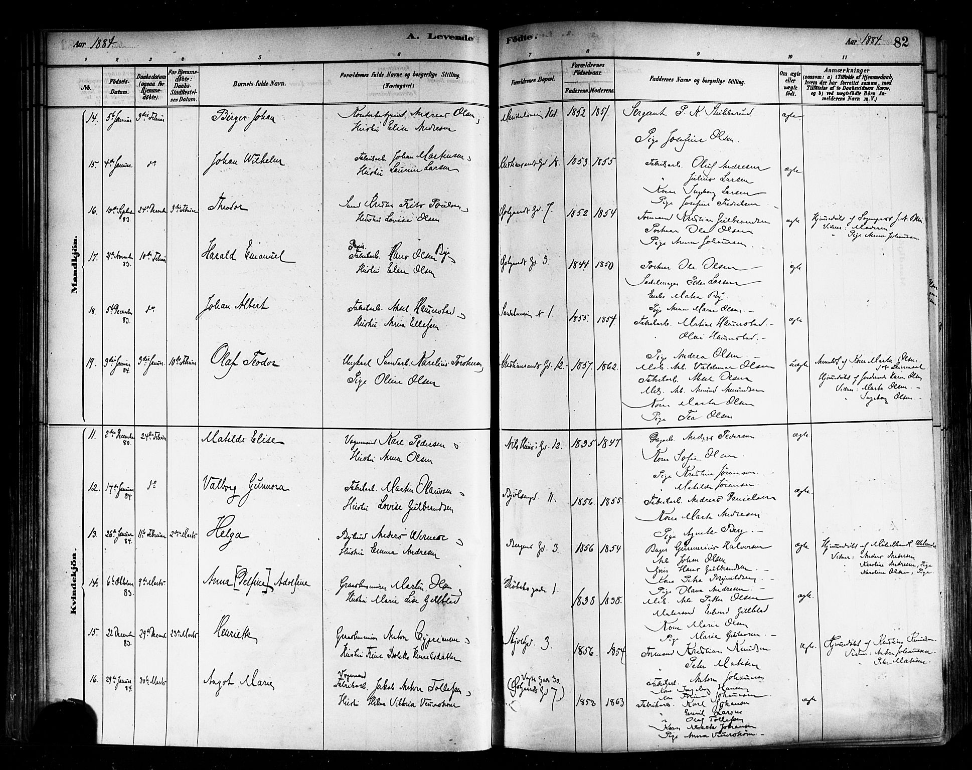 Sagene prestekontor Kirkebøker, AV/SAO-A-10796/F/L0001: Ministerialbok nr. 1, 1880-1893, s. 82