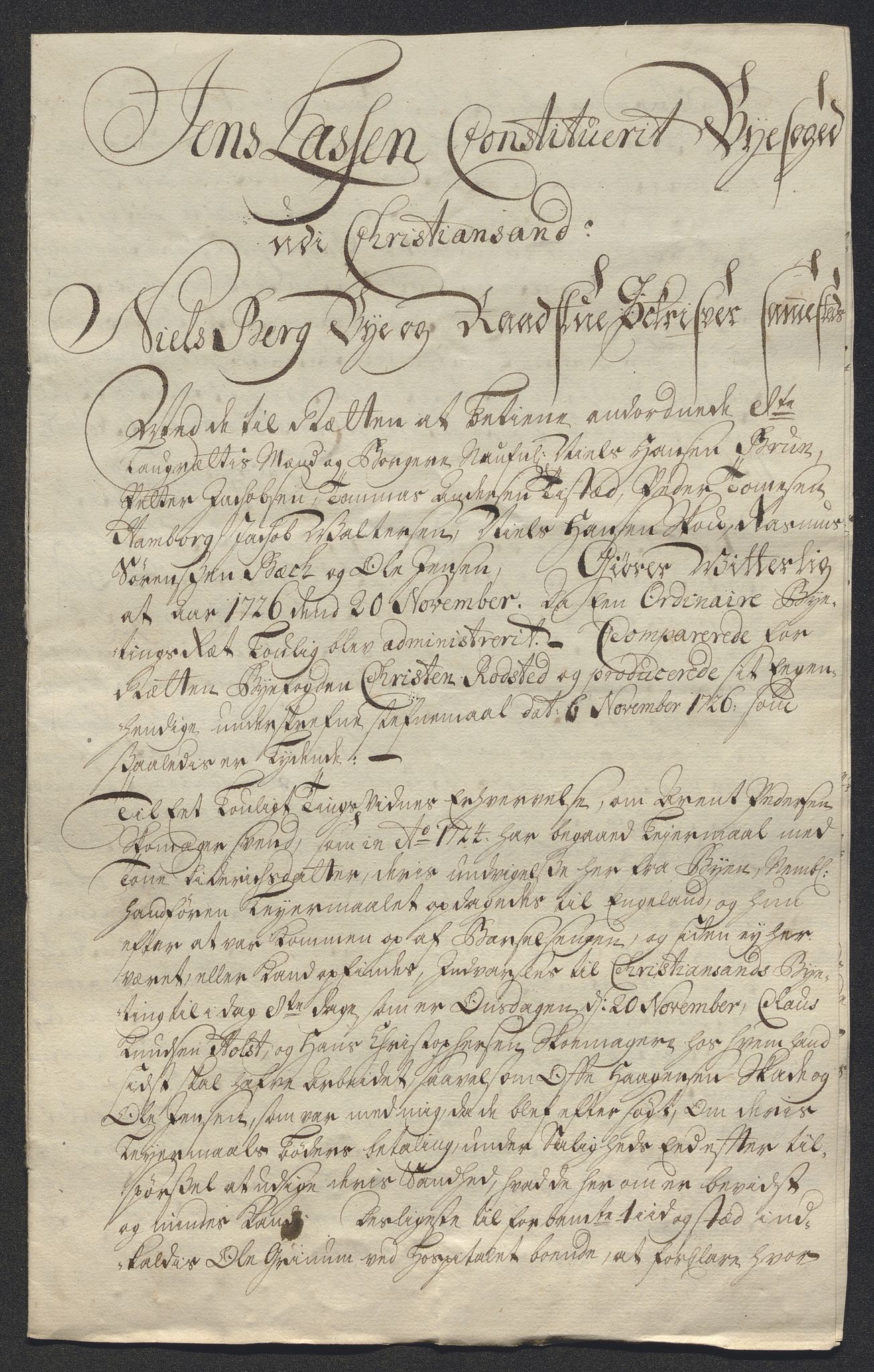 Rentekammeret inntil 1814, Reviderte regnskaper, Byregnskaper, AV/RA-EA-4066/R/Rm/L0286: [M19] Sikt og sakefall, 1719-1727, s. 501