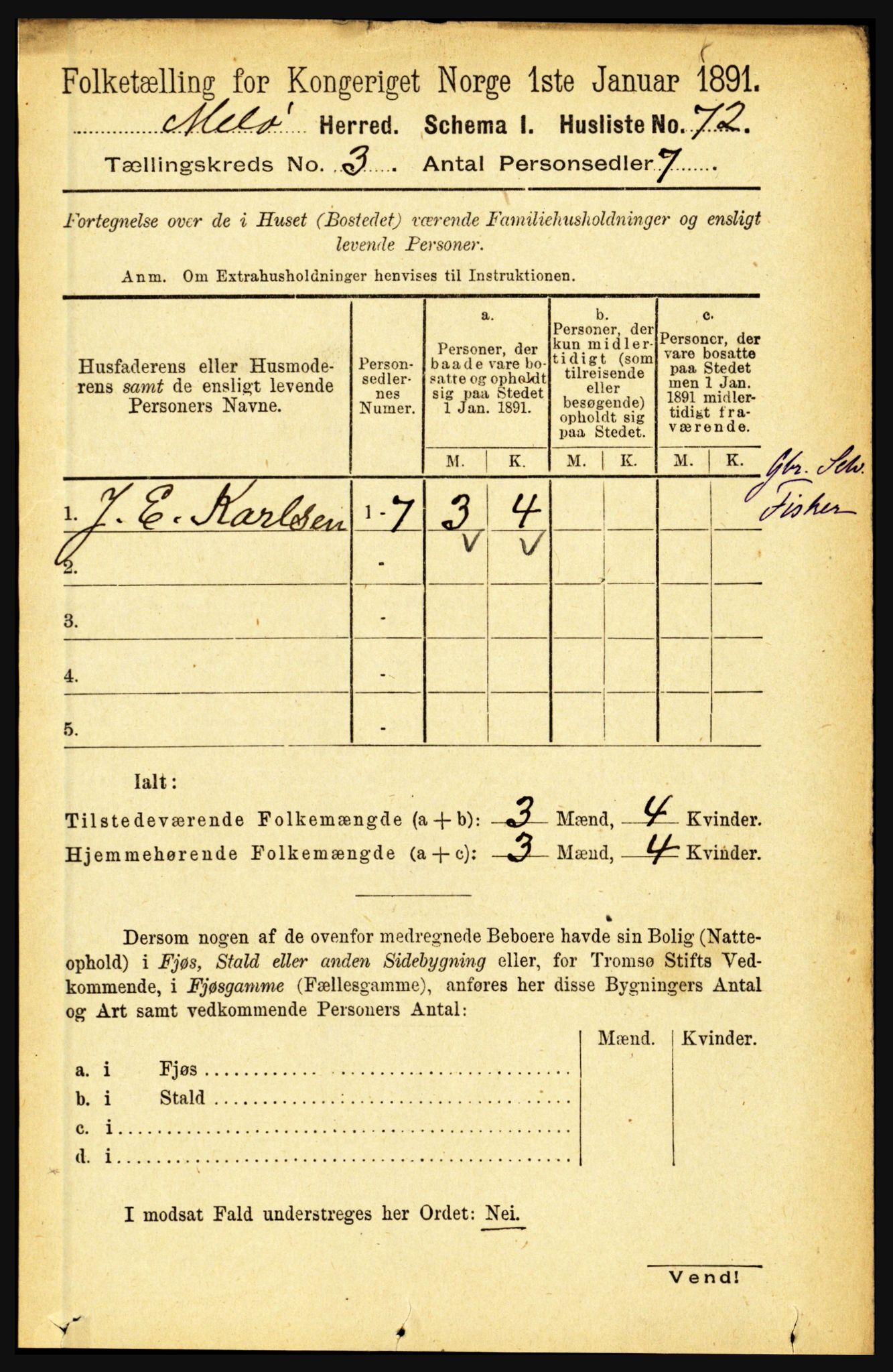 RA, Folketelling 1891 for 1837 Meløy herred, 1891, s. 917