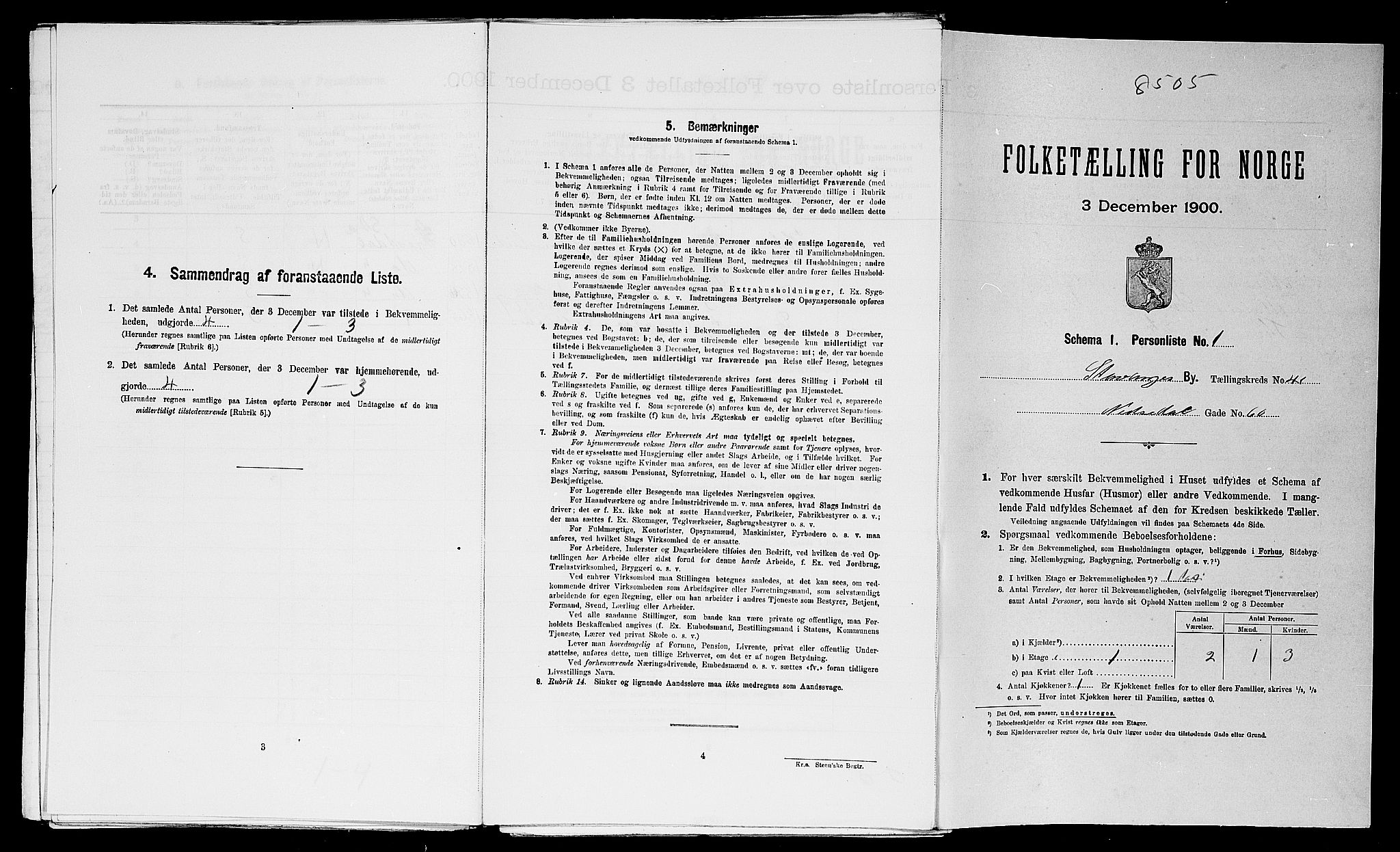 SAST, Folketelling 1900 for 1103 Stavanger kjøpstad, 1900, s. 15013