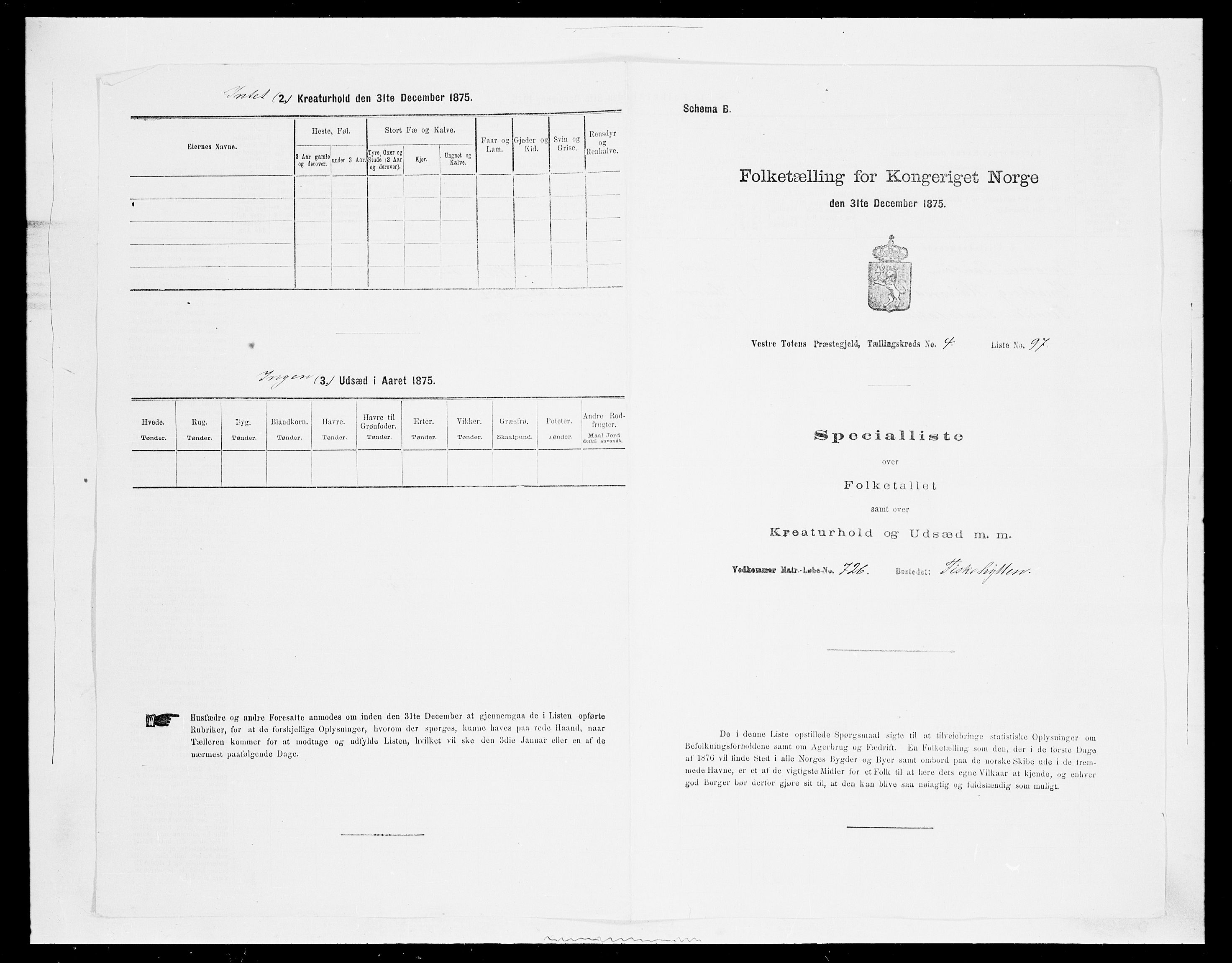 SAH, Folketelling 1875 for 0529P Vestre Toten prestegjeld, 1875, s. 902