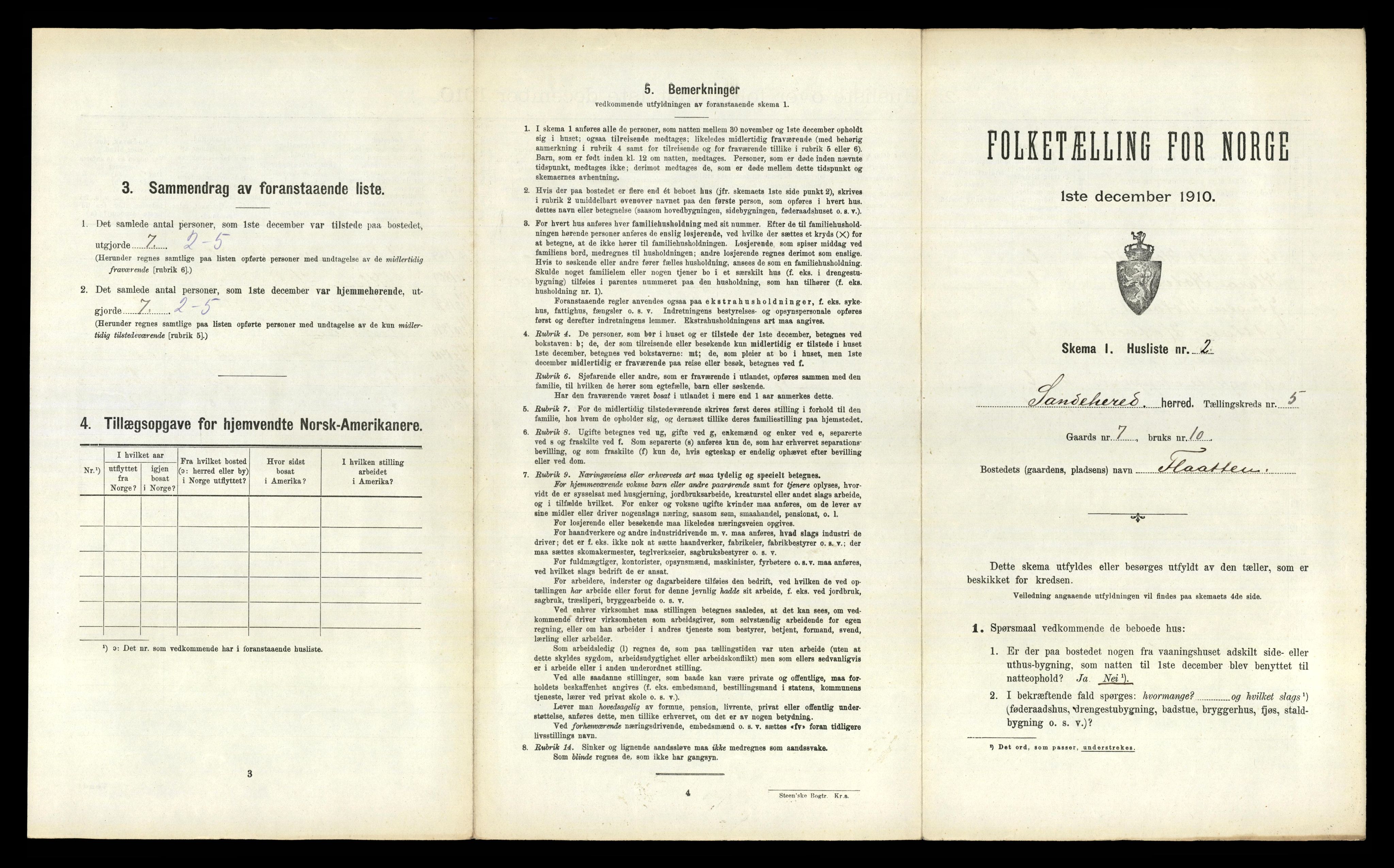 RA, Folketelling 1910 for 0724 Sandeherred herred, 1910, s. 811