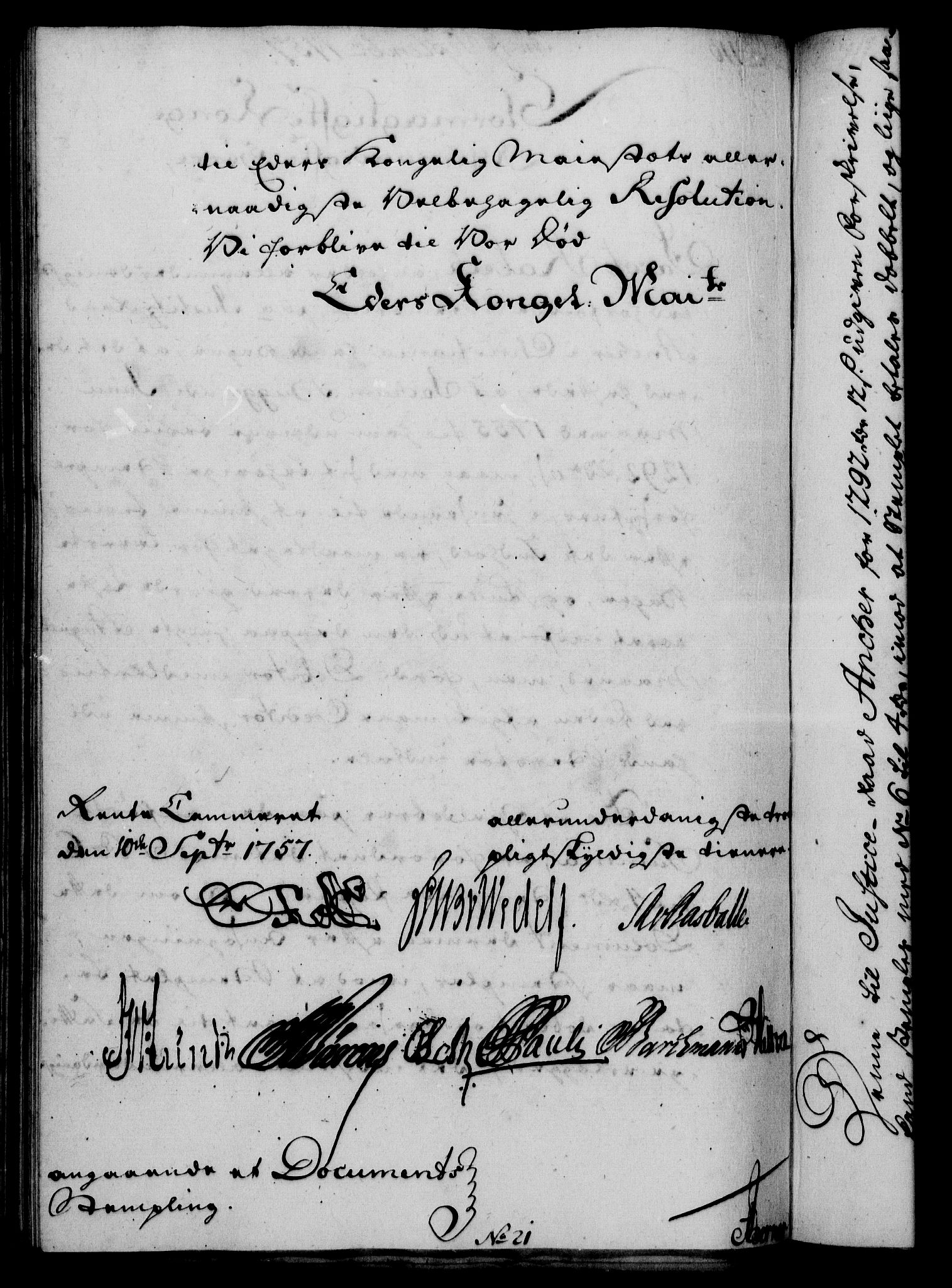 Rentekammeret, Kammerkanselliet, RA/EA-3111/G/Gf/Gfa/L0039: Norsk relasjons- og resolusjonsprotokoll (merket RK 52.39), 1757, s. 623
