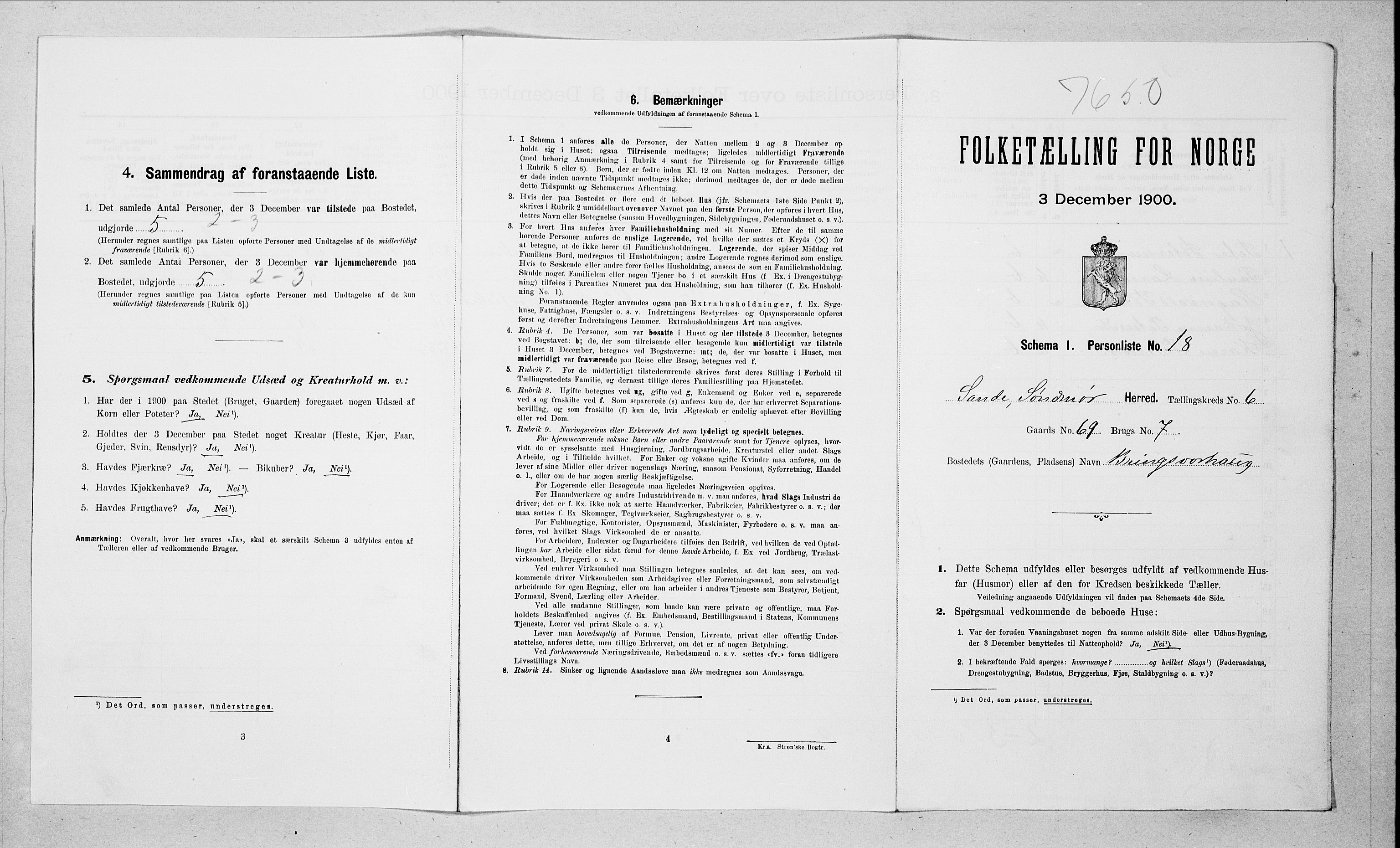 SAT, Folketelling 1900 for 1514 Sande herred, 1900, s. 643