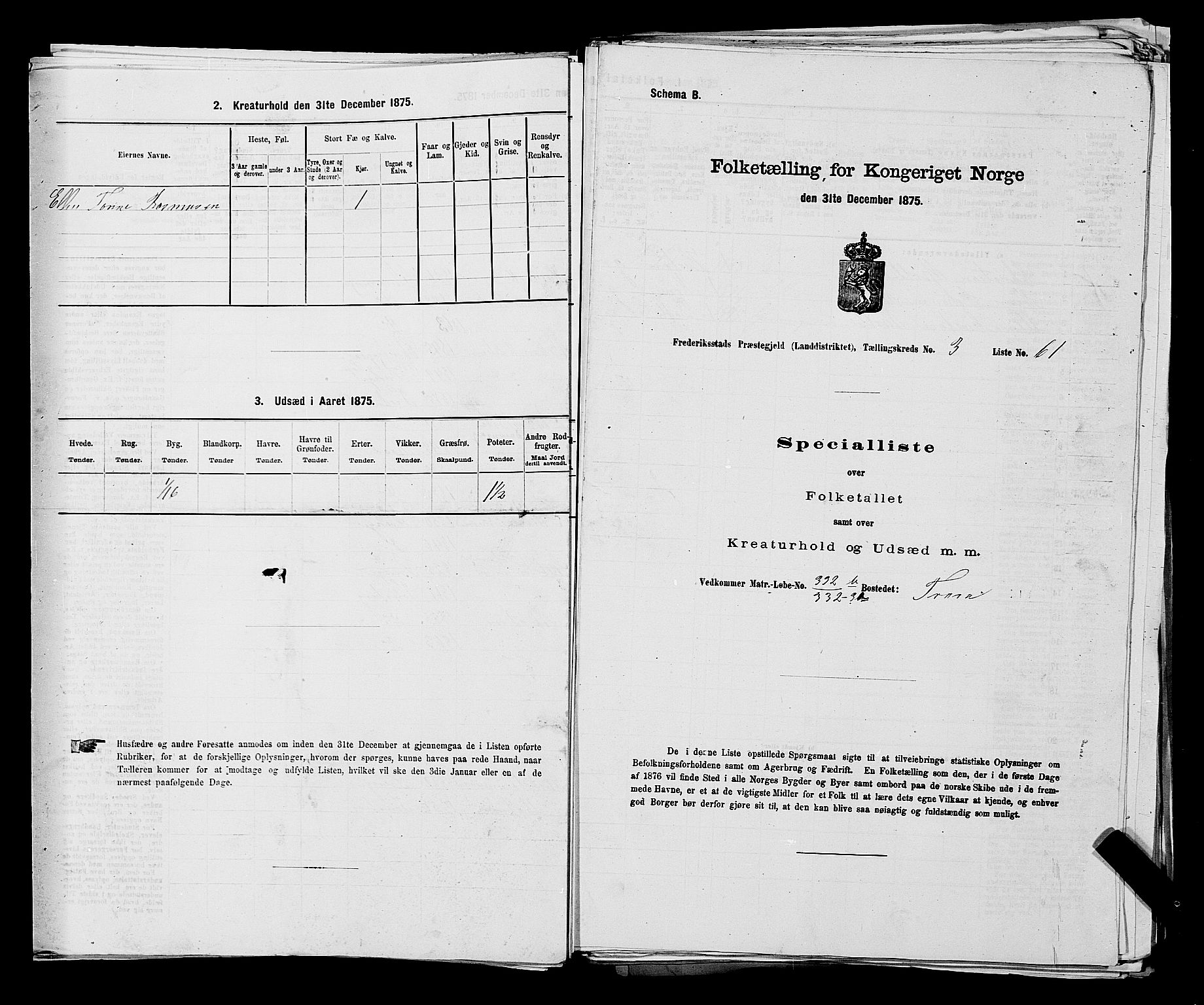 RA, Folketelling 1875 for 0132L Fredrikstad prestegjeld, Glemmen sokn, 1875, s. 416