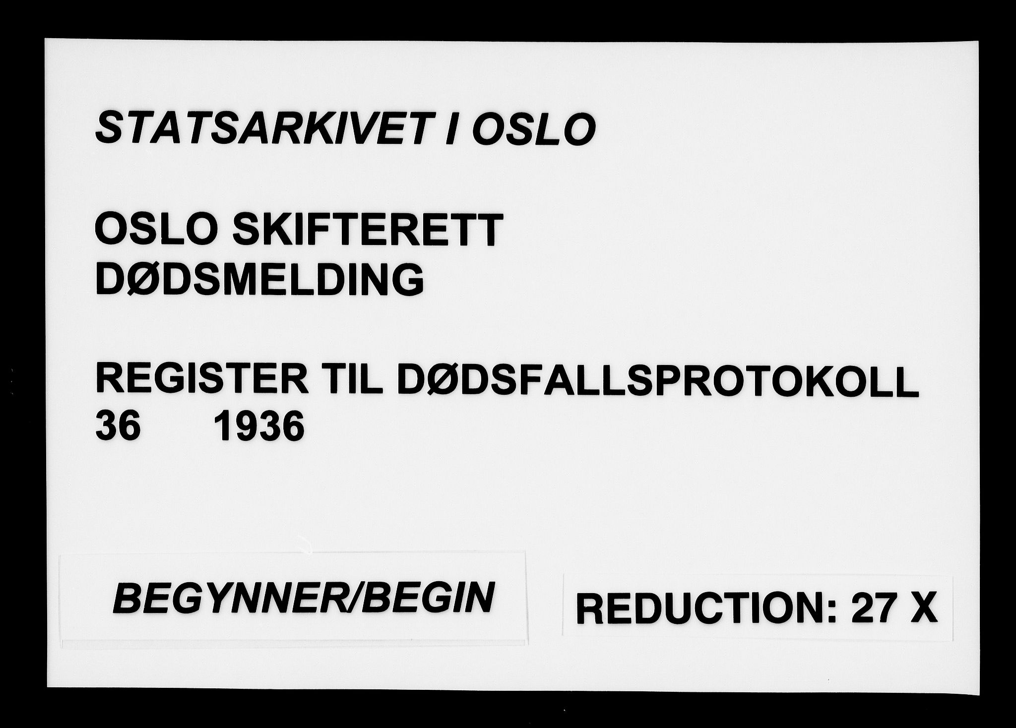 Oslo skifterett, SAO/A-10383/F/Fa/Faa/L0036: Navneregister, 1936