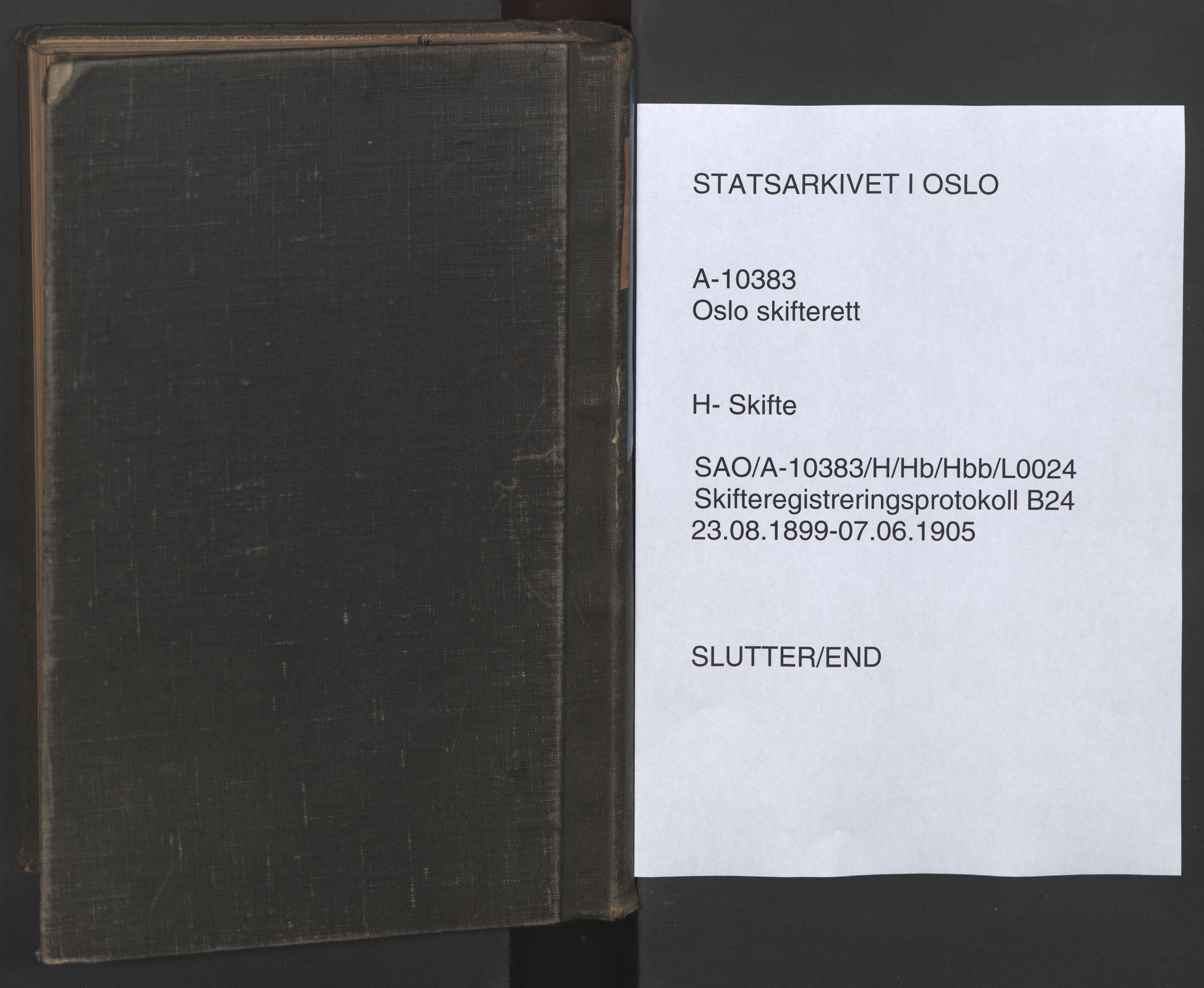 Oslo skifterett, AV/SAO-A-10383/H/Hb/Hbb/L0024: Skifteregistreringsprotokoll, 1899-1905