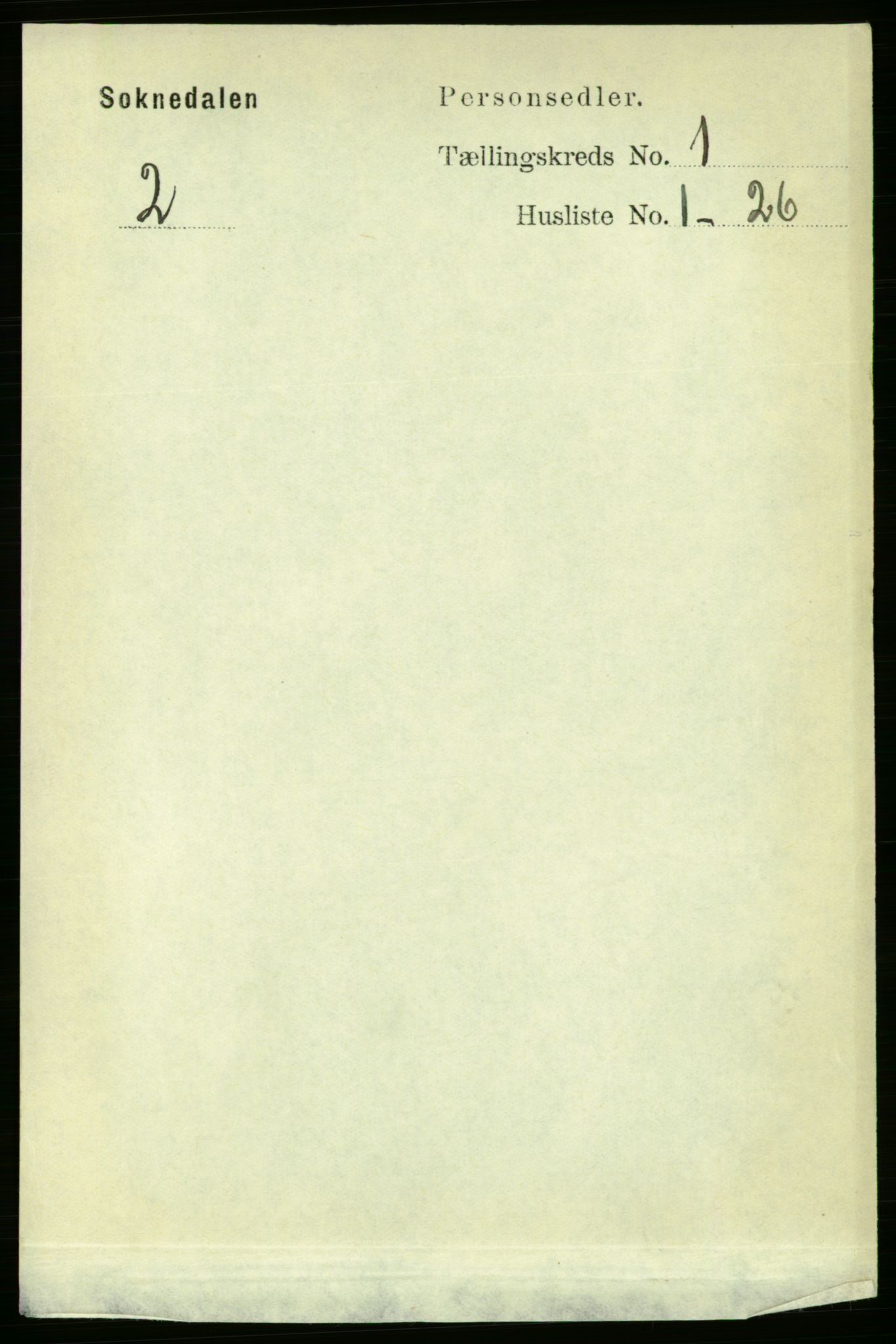 RA, Folketelling 1891 for 1649 Soknedal herred, 1891, s. 74