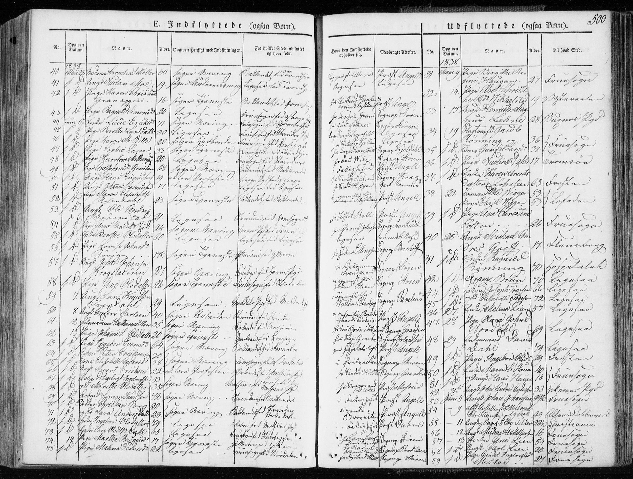 Ministerialprotokoller, klokkerbøker og fødselsregistre - Sør-Trøndelag, SAT/A-1456/601/L0047: Ministerialbok nr. 601A15, 1831-1839, s. 500